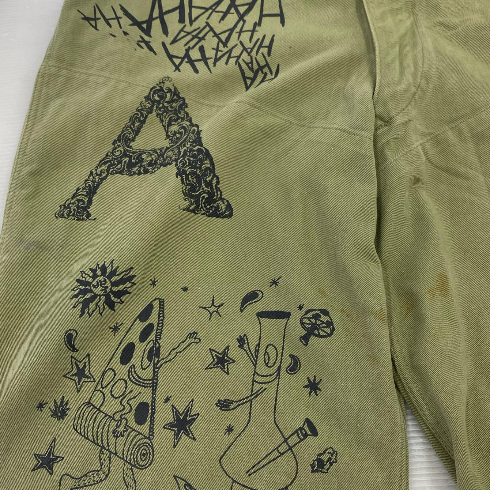 パンツ 50s~60s LIGHTNINGジップ シンチバック メモリアルパンツ グリーン