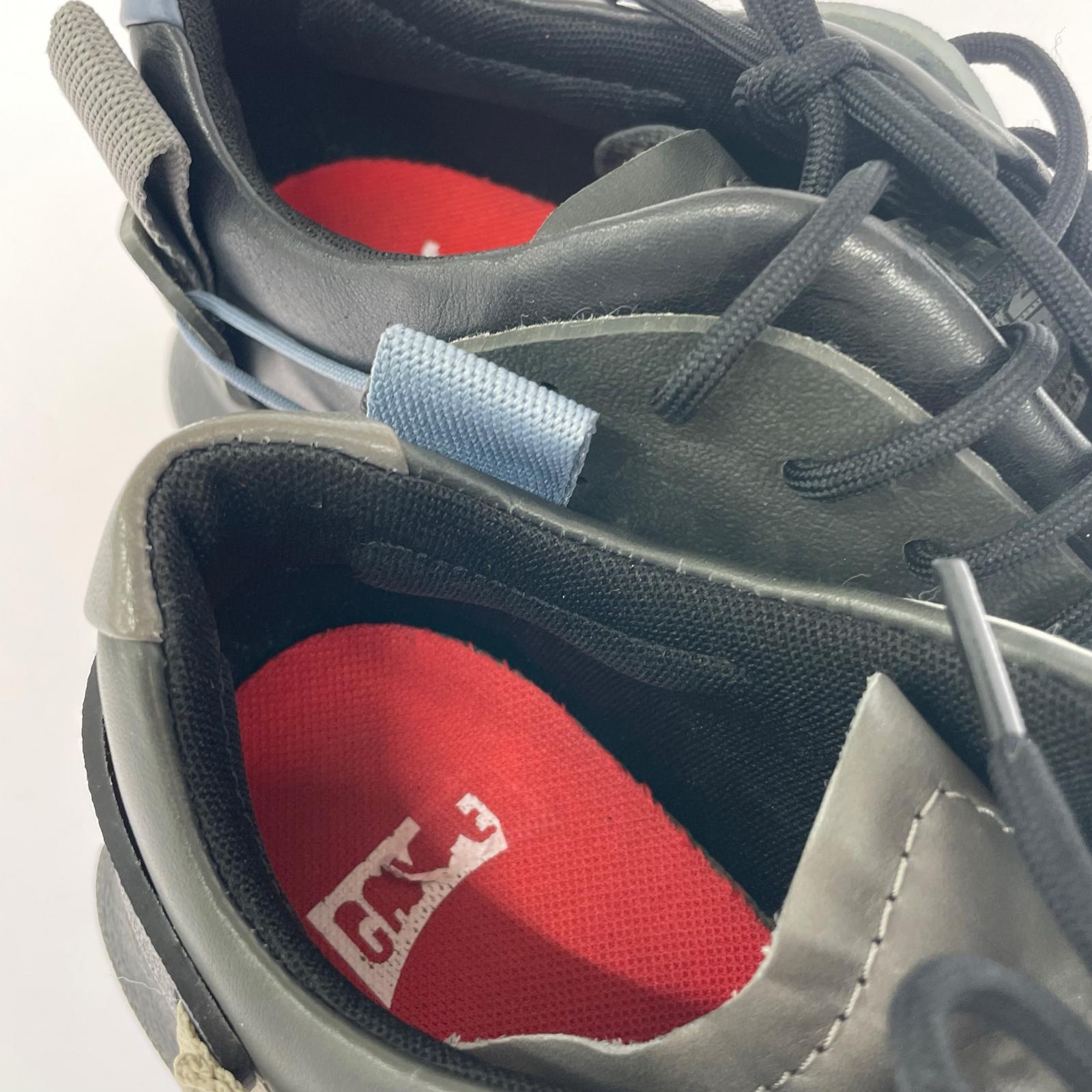 スニーカー レザースニーカー BLK×GRY 41 41