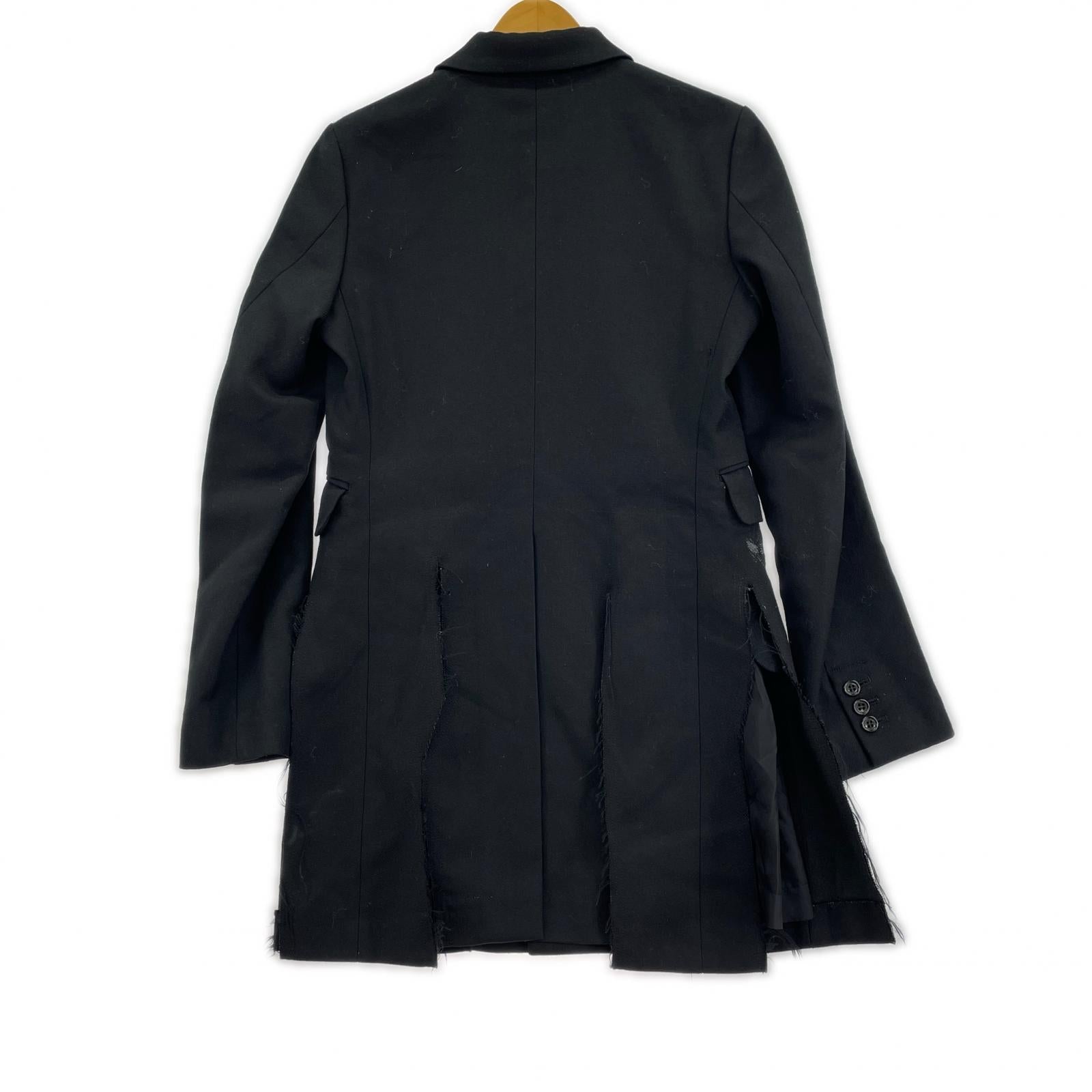 ジャケット 切り込み加工 黒 (XS) ブラック