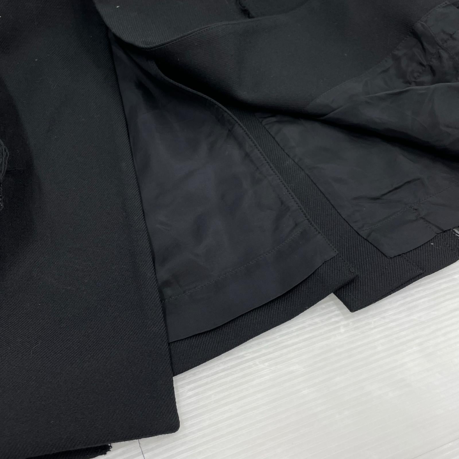 ジャケット 切り込み加工 黒 (XS) ブラック