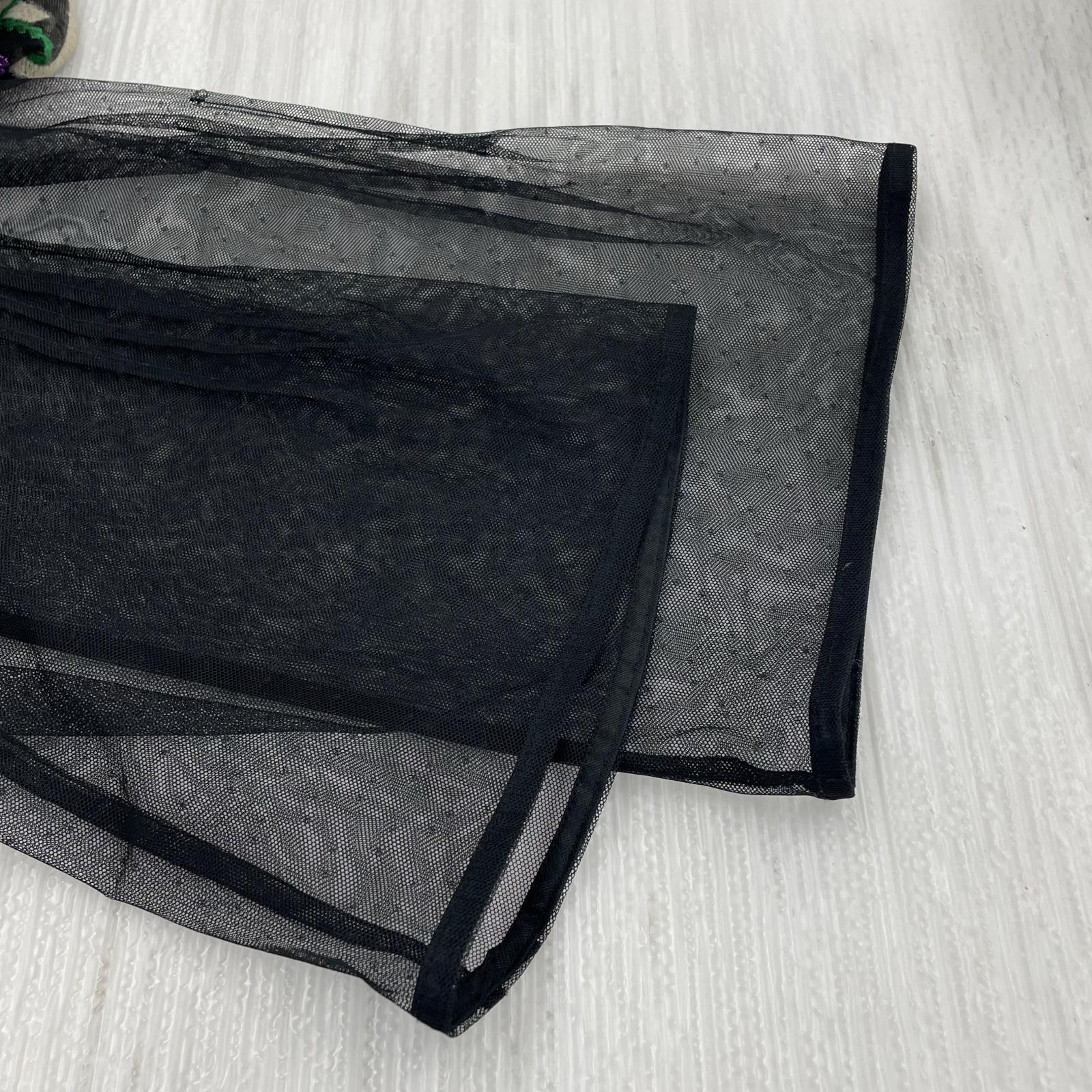 カーディガン Embroidery Sheer Hoodie/ブラック ブラック