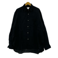長袖シャツ stein 26SS VIS/LI BRIGHT TWILL OVERSIZED LS SHIRT ビスコーズオーバーシャツ M ブラック M ブラック