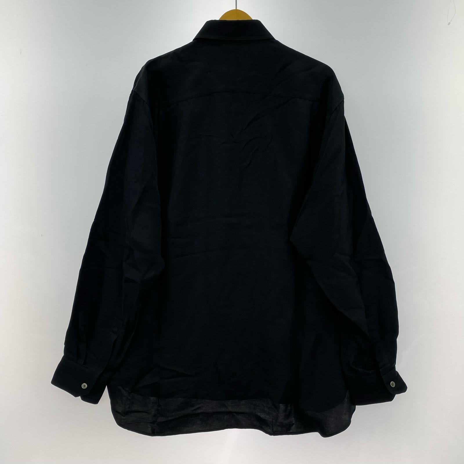 長袖シャツ stein 26SS VIS/LI BRIGHT TWILL OVERSIZED LS SHIRT ビスコーズオーバーシャツ M ブラック M ブラック