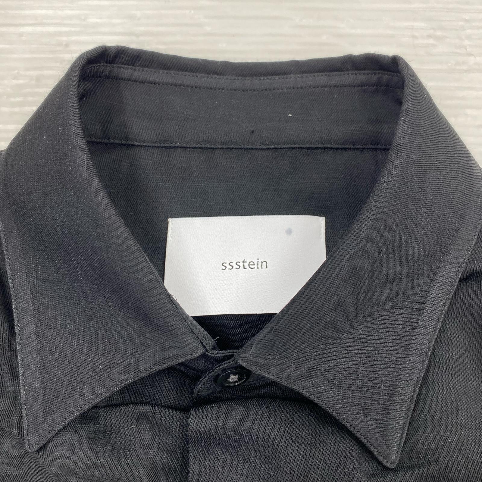 長袖シャツ stein 26SS VIS/LI BRIGHT TWILL OVERSIZED LS SHIRT ビスコーズオーバーシャツ M ブラック M ブラック