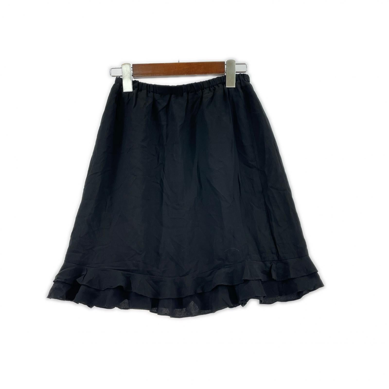 スカート Silk Frill Mini Skirt 38 BLK 38 ブラック