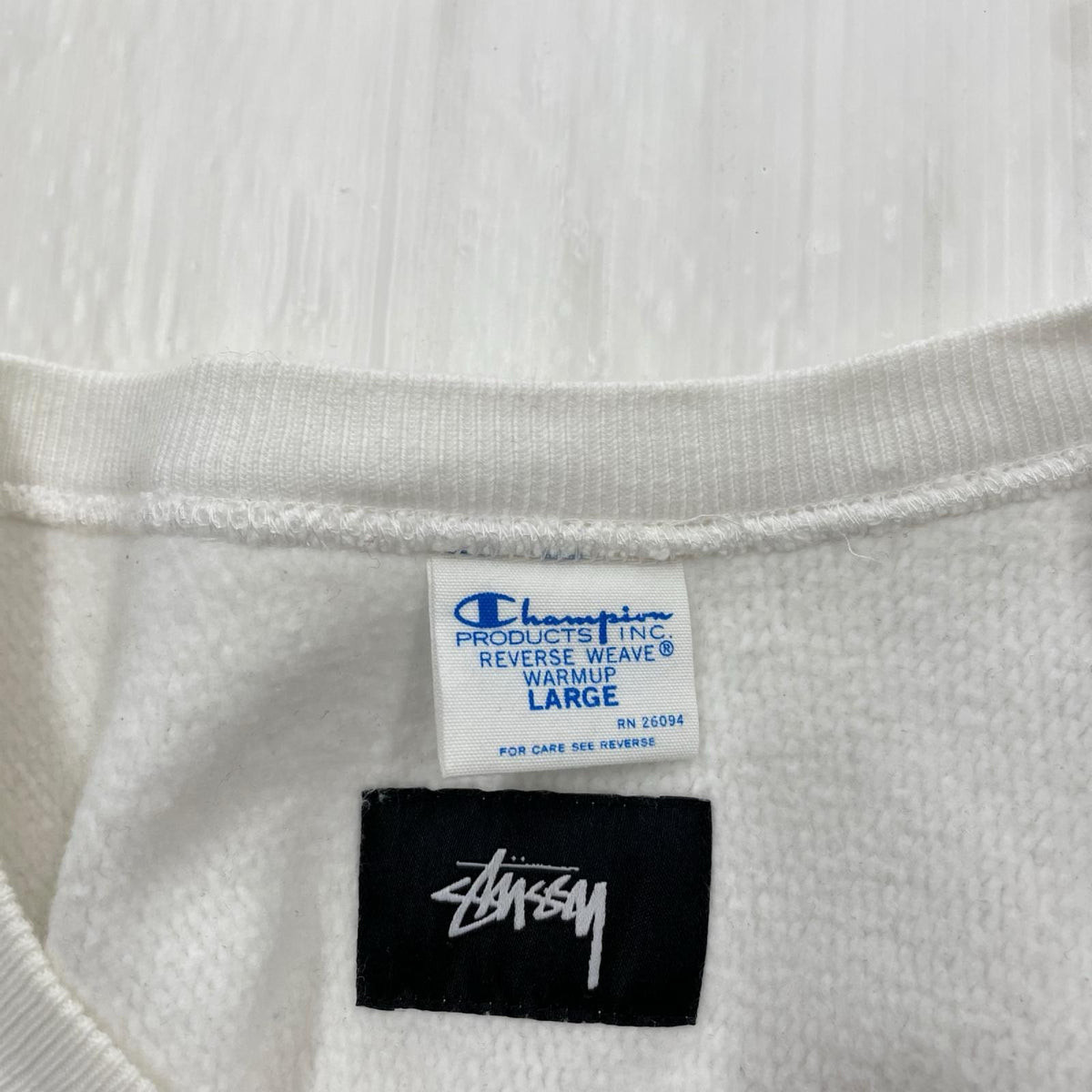 スウェット ×Champion REVERSE WEAVE アーチロゴスウェット 白 L ホワイト