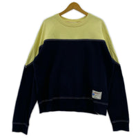 スウェット MARNI BITONAL SWEATSHIRT 2トーン カラーブロックスウェット 48 イエロー×ネイビー 48