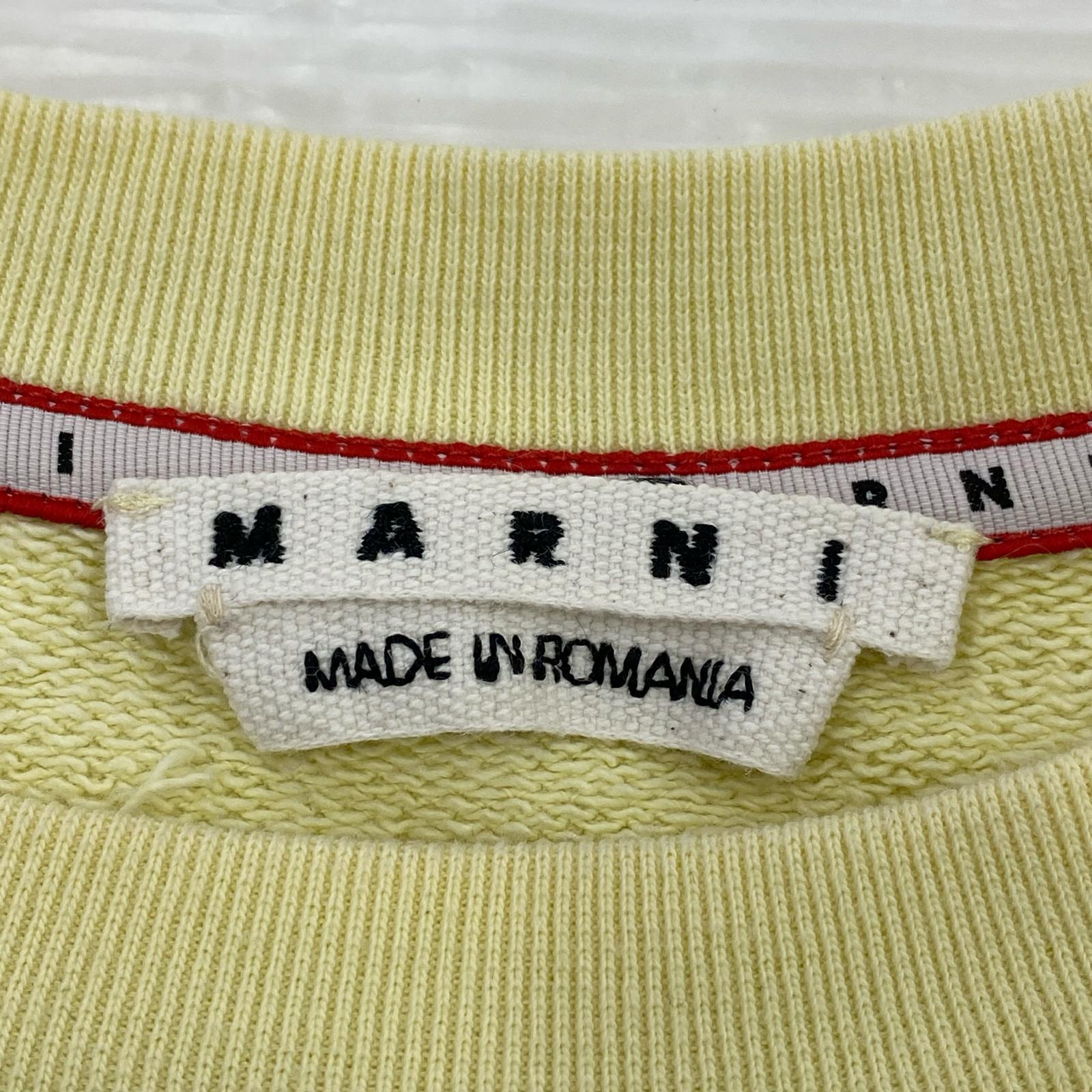 スウェット MARNI BITONAL SWEATSHIRT 2トーン カラーブロックスウェット 48 イエロー×ネイビー 48