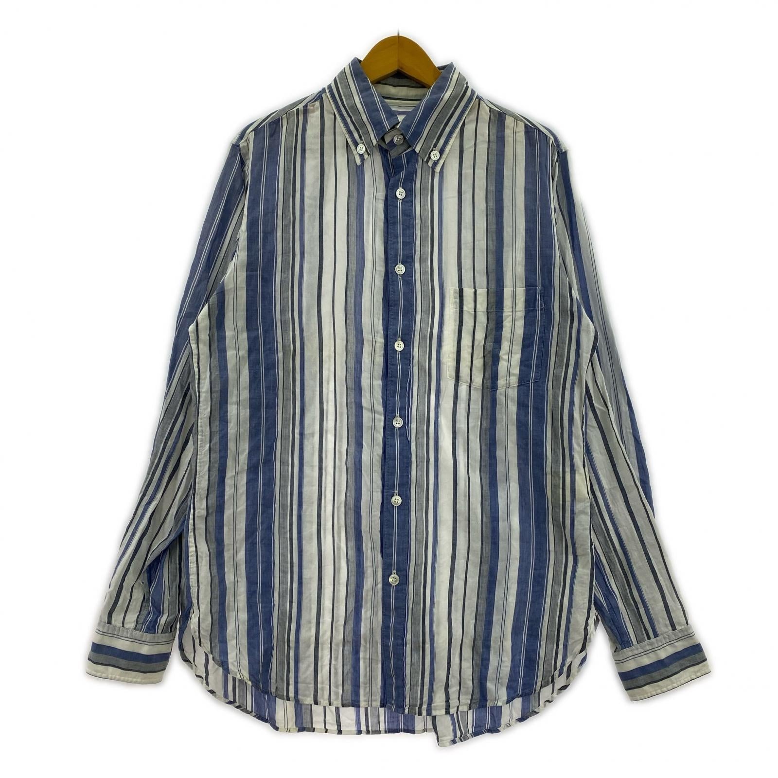 長袖シャツ Yohji Yamamoto POUR HOMME ストライプシャツ 2 ブルー系 2