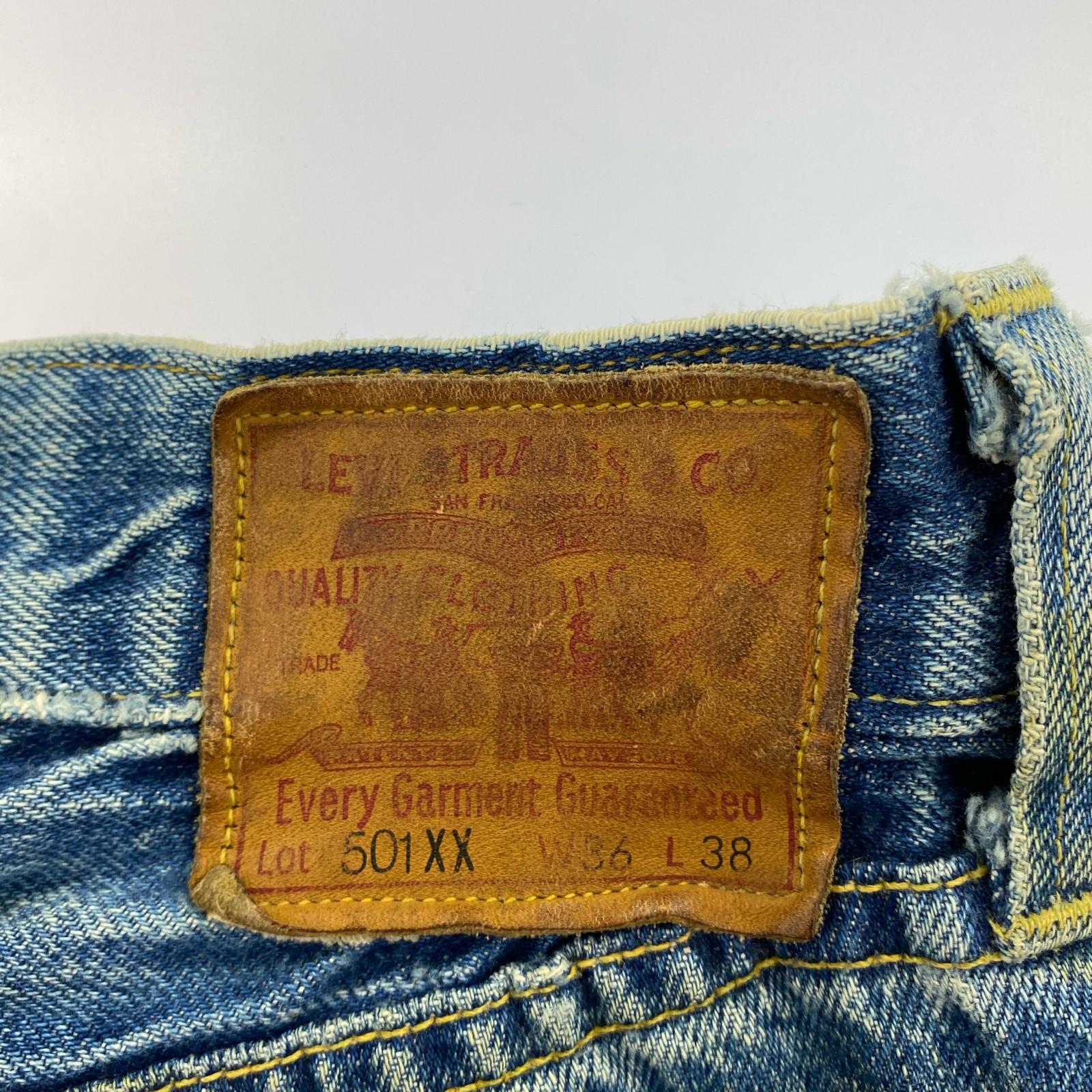 デニムパンツ 501XX USA製 W36L38 36 ブルー