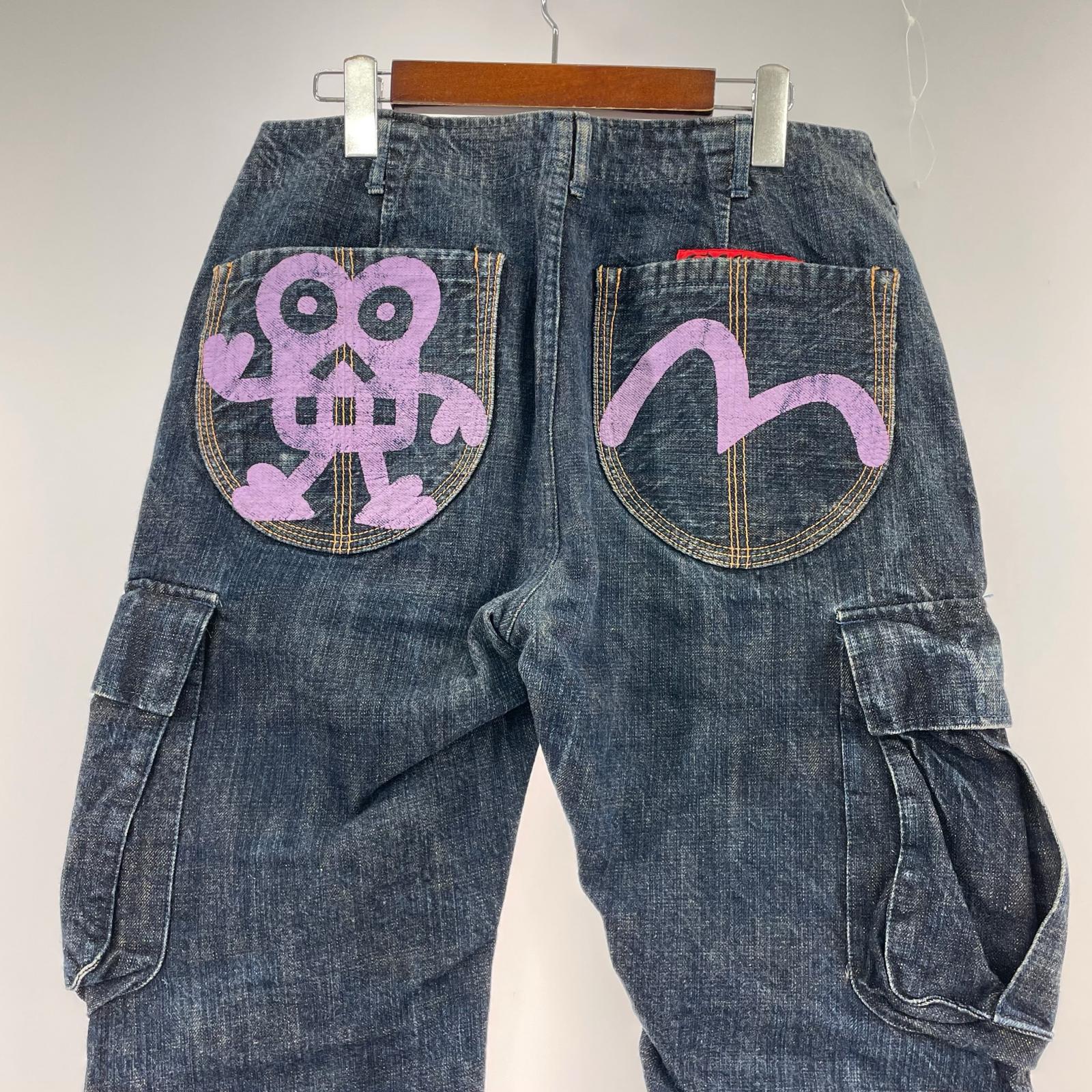 デニムパンツ YAMANE デニムカーゴパンツ 32×40