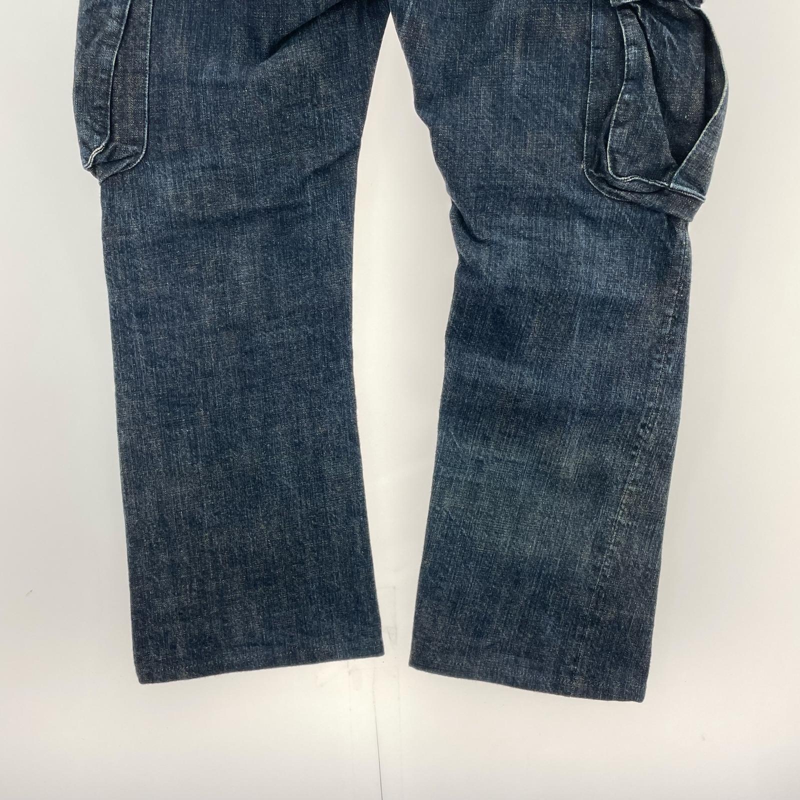 デニムパンツ YAMANE デニムカーゴパンツ 32×40