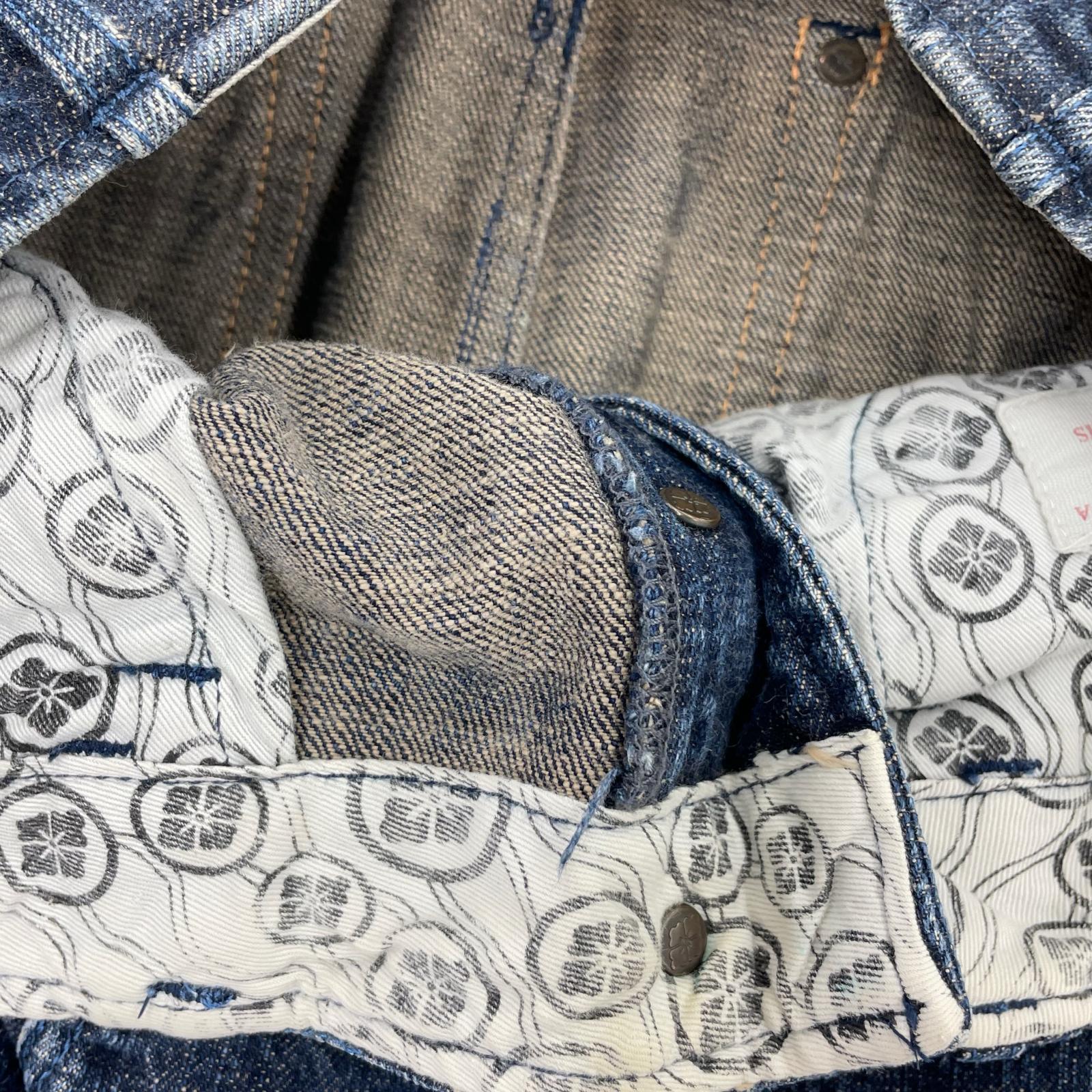 デニムパンツ YAMANE デニムカーゴパンツ 32×40