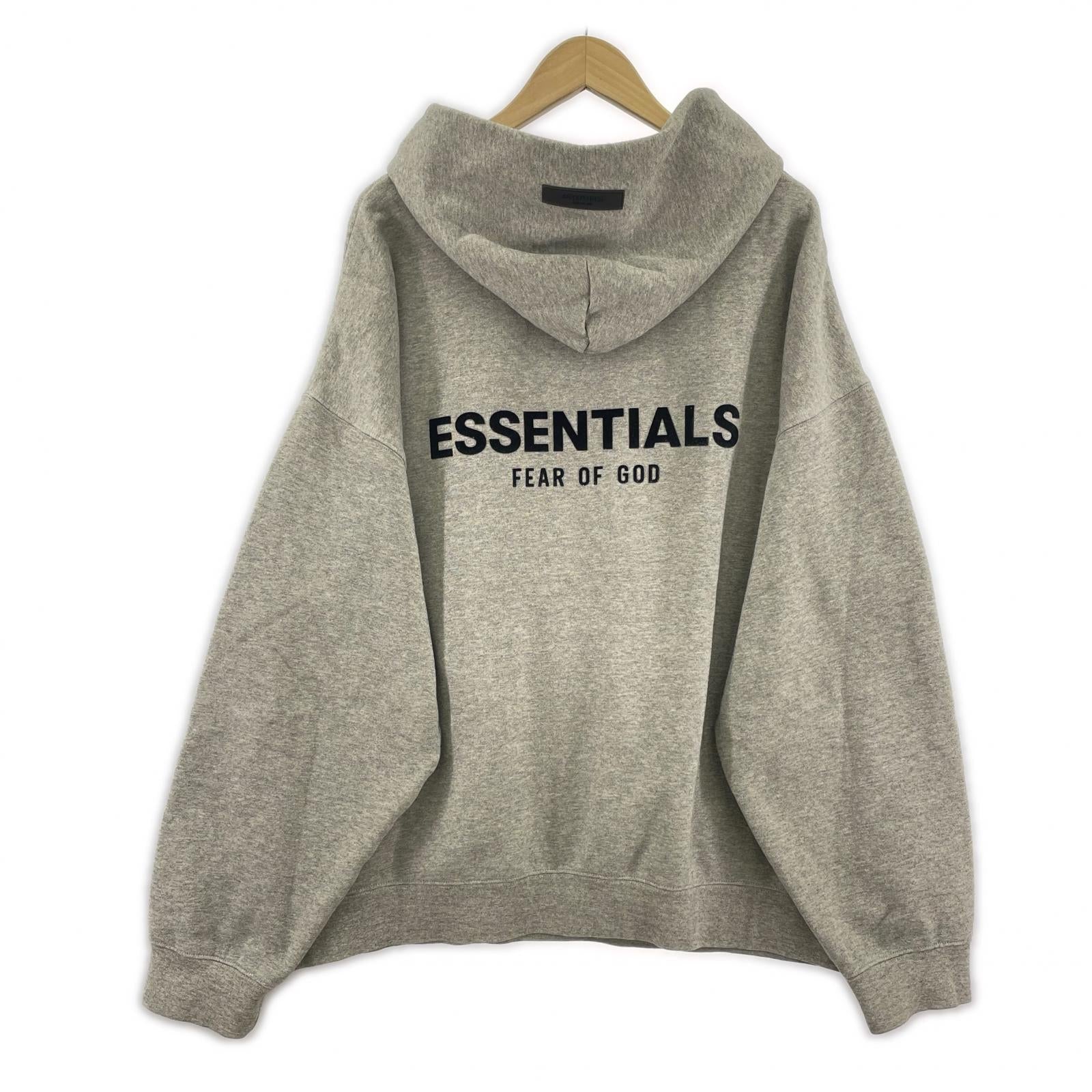 パーカー ESSENTIALS FEAR OF GOD フェルトロゴスウェットプルオーバーパーカー グレー (XL) グレー