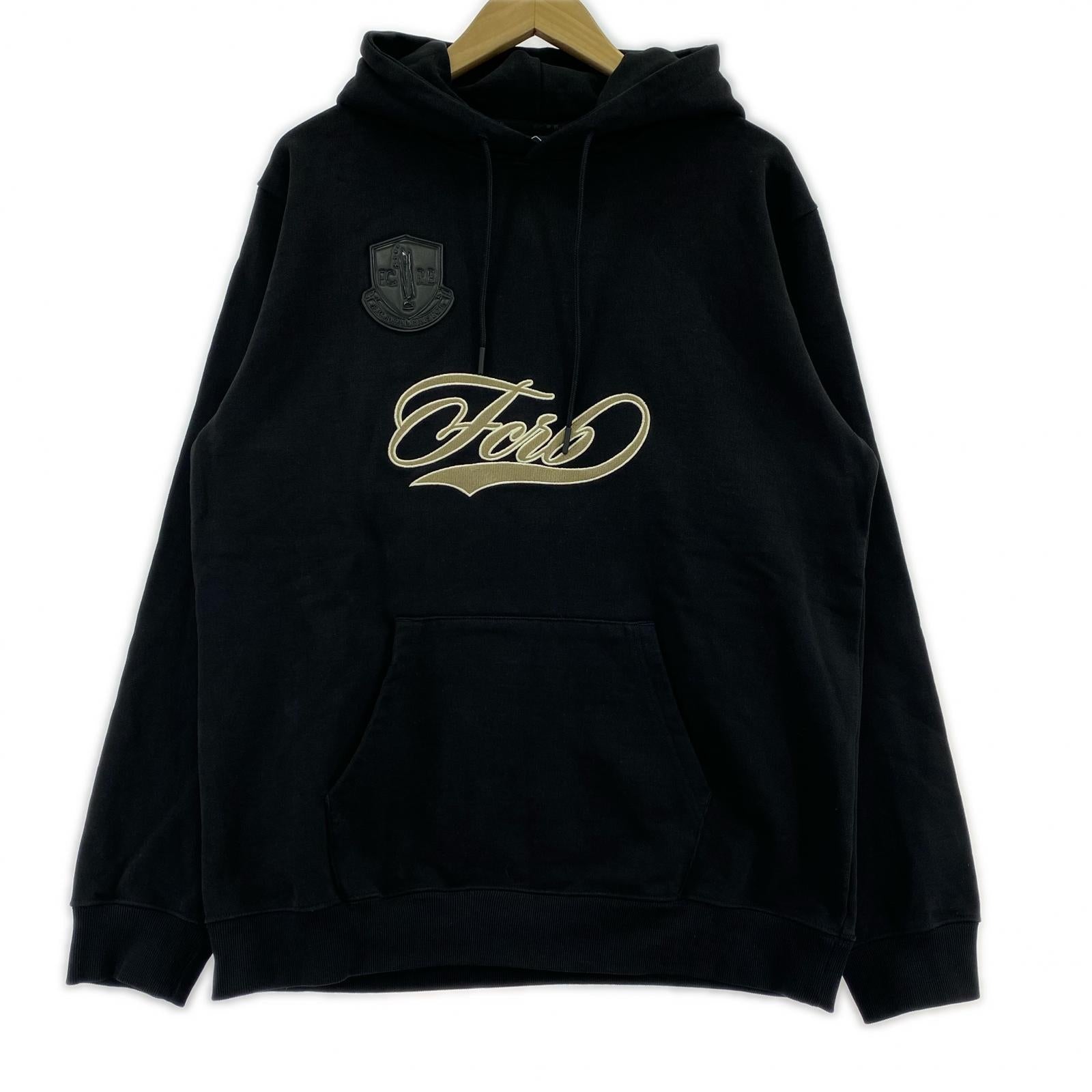 パーカー 25model LETTERED SWEAT HOODIE 黒 L L ブラック