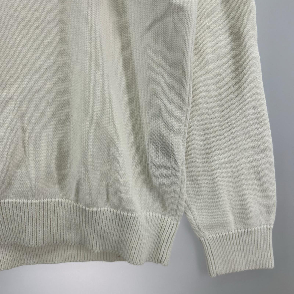 ニット AUTHENTIC LOGO CREWNECK KNIT 白 L ホワイト