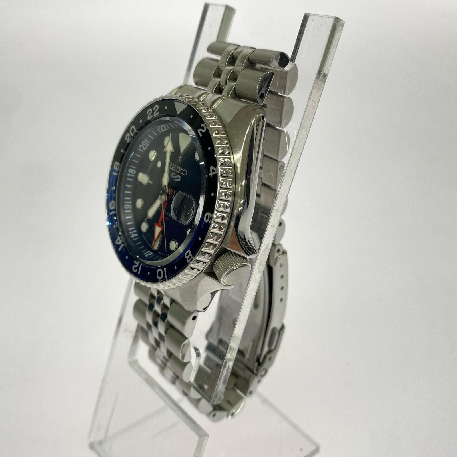 腕時計 SEIKO 5 GMT/自動巻き/4R34-00A0