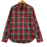 長袖シャツ L/S チェックシャツ CLASSIC FIT S レッド