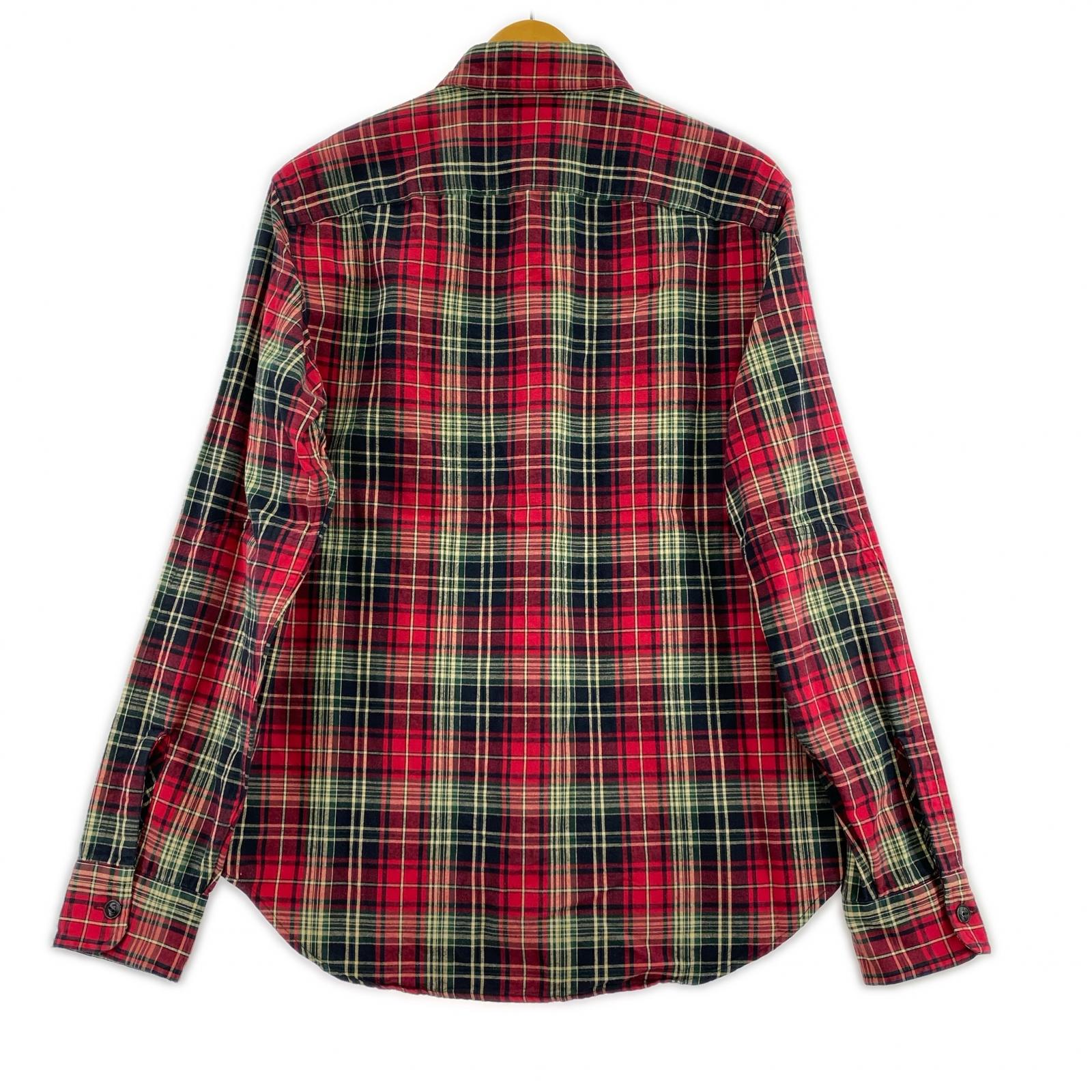 長袖シャツ L/S チェックシャツ CLASSIC FIT S レッド