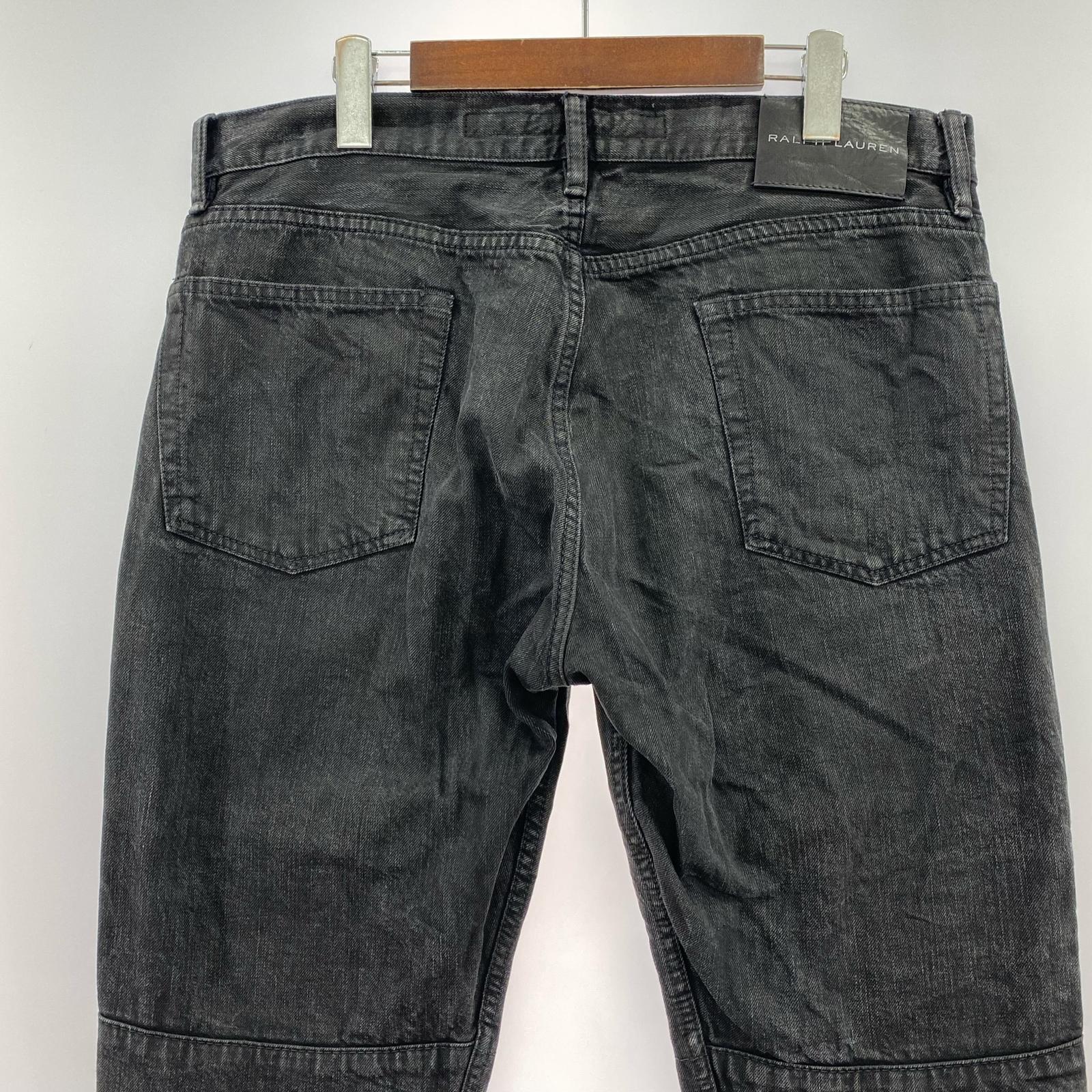 パンツ POLO RALPH LAUREN ブラックレーベル マルチポケット ブラックデニムパンツ ブラック