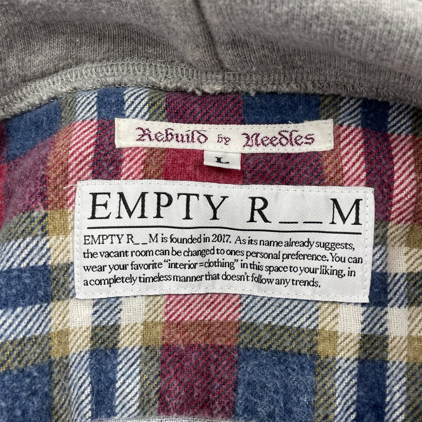 長袖シャツ Rebuild by Needles フーディーネルシャツ 総柄 L