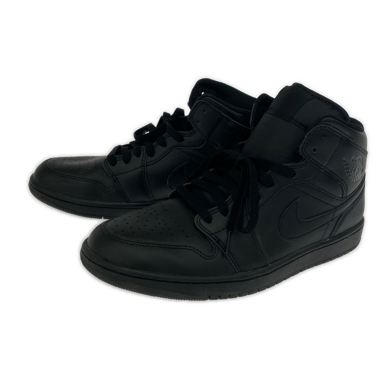 スニーカー Air Jordan 1 Mid 黒 (28.0) 28cm (US10 UK9 1/2 EU46) ブラック