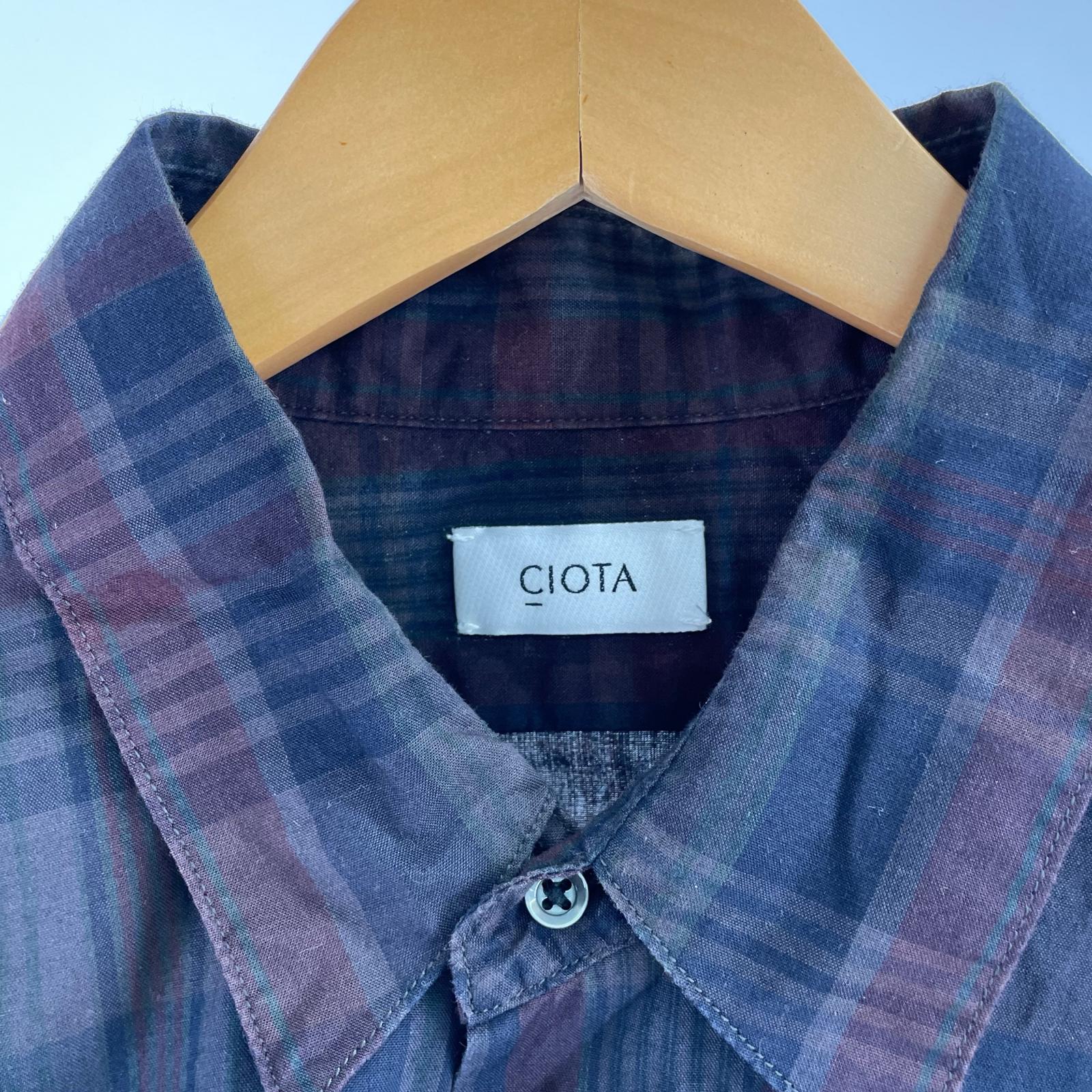 長袖シャツ CIOTA スビンコットンチェックシャツ マルチカラー