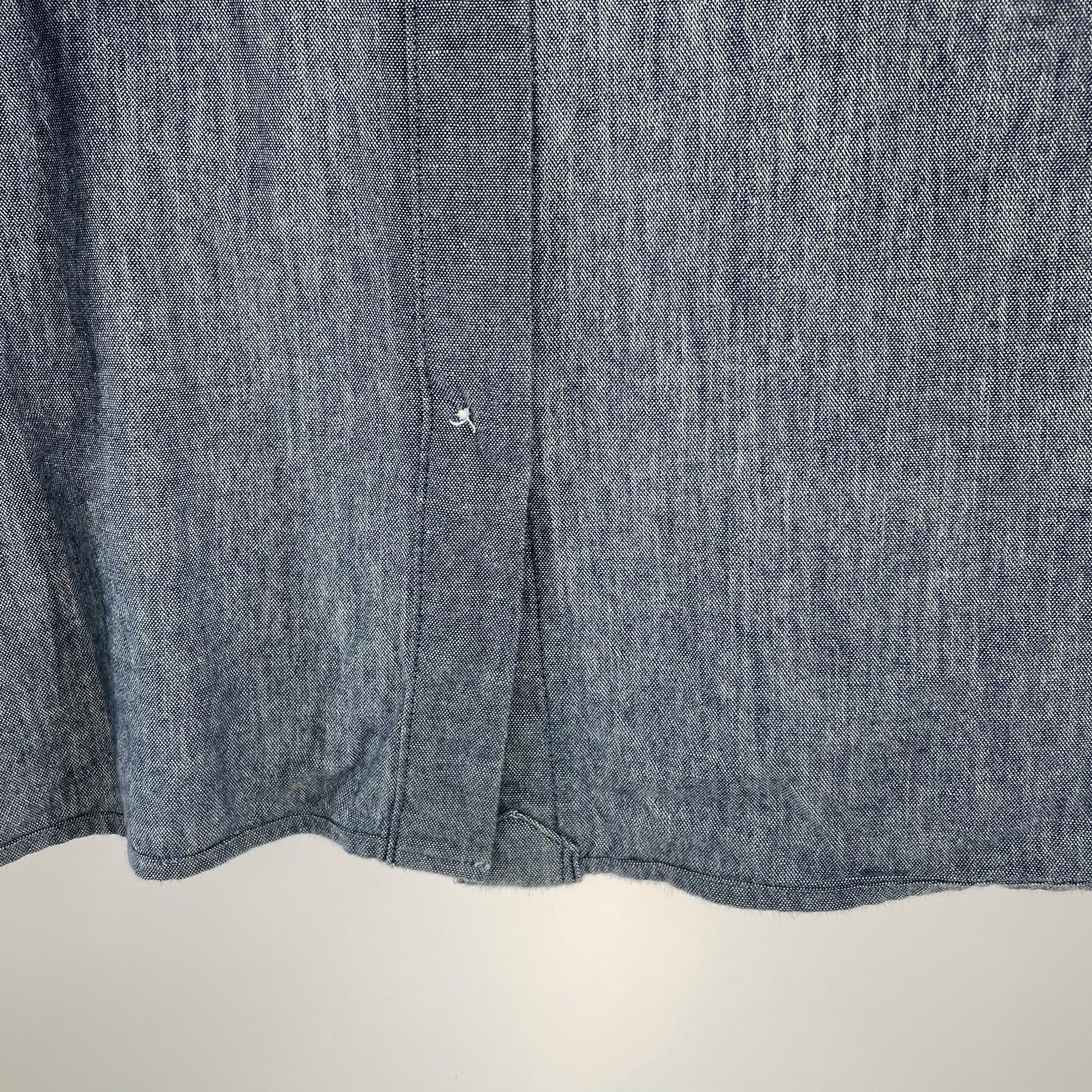 長袖シャツ 23AW ダンガリーレイヤードシャツ 2 ブルー