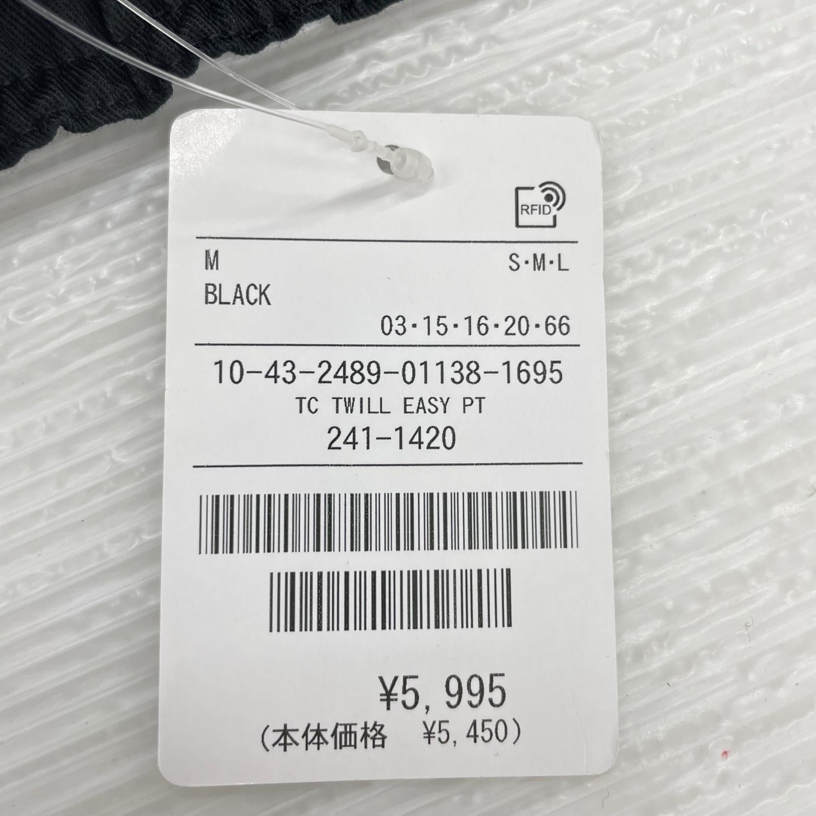 パンツ TC TWILL EASY M ブラック