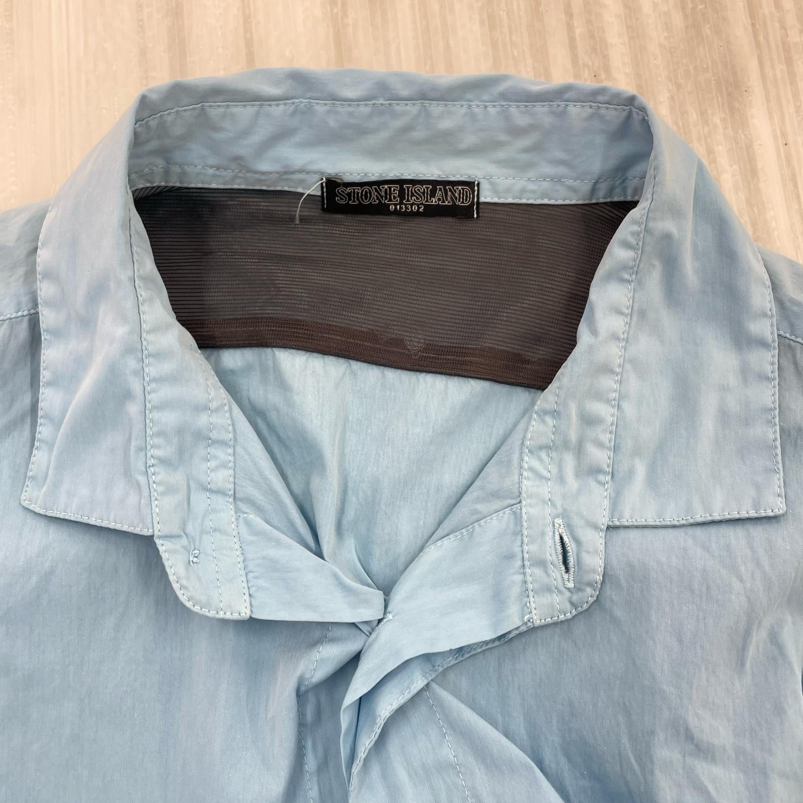 長袖シャツ STONE ISLAND SHADOW PROJECT テック ギミックシャツ S サックス S