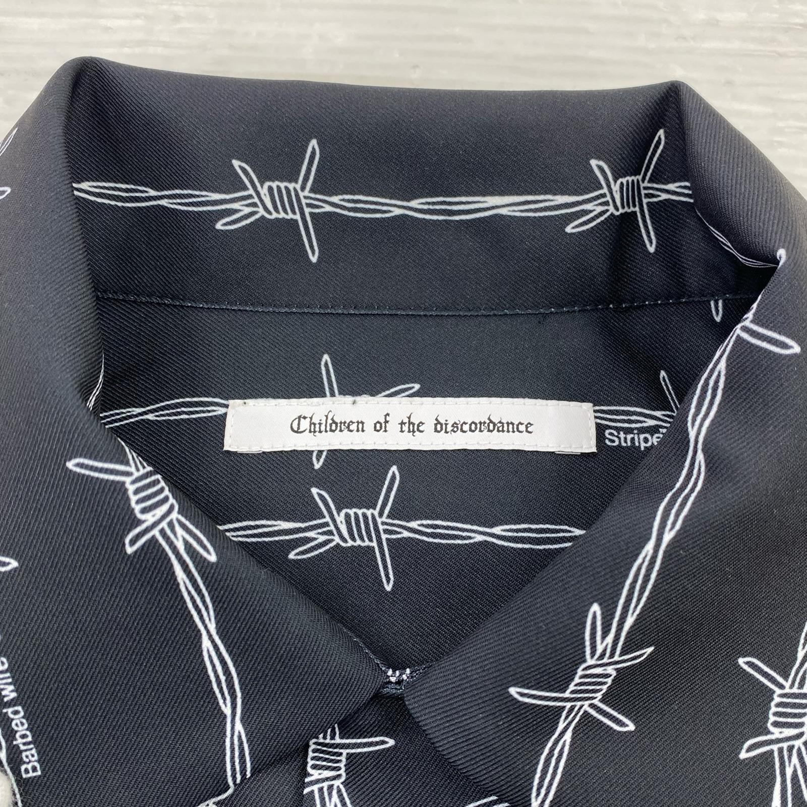 長袖シャツ Children of the discordance PERSONAL DATA PRINT LONG SLEEVE SHIRT 2 ブラック