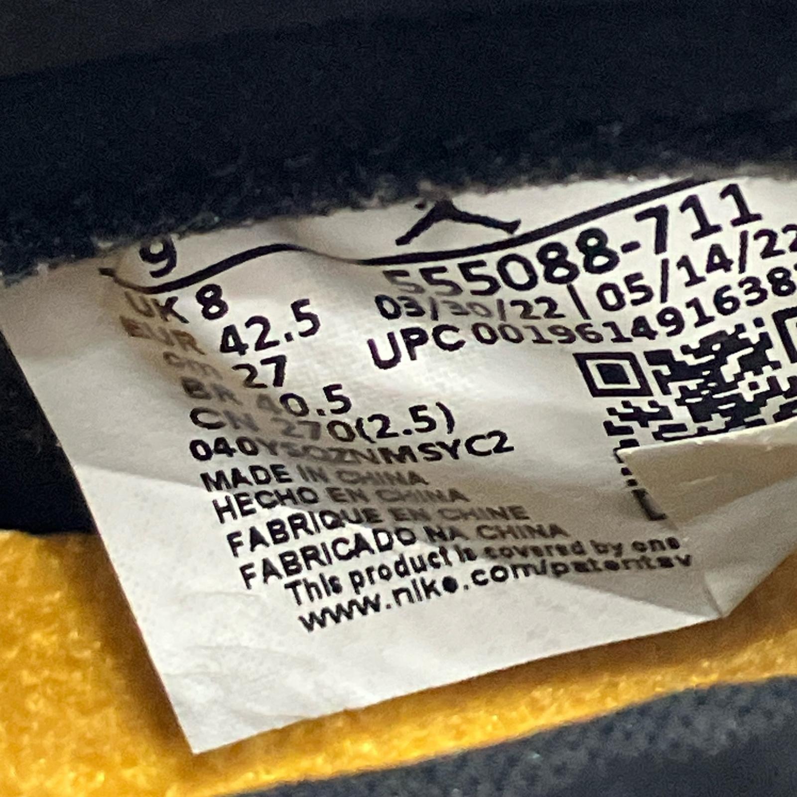 スニーカー AIR JORDAN 1 RETRO HIGH OG 黄 27 27cm (US9 UK8 1/2 EU44)