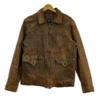 レザージャケット 00s ラムレザー OLD GAP レザージャケット 茶 M ブラウン