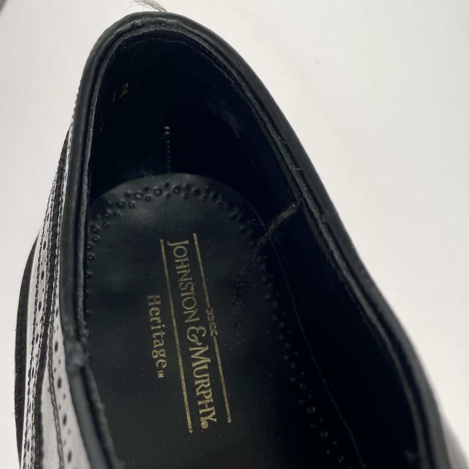 シューズ JOHNSTON&MARPHY HERITAGE ウィングチップシューズ ブラック