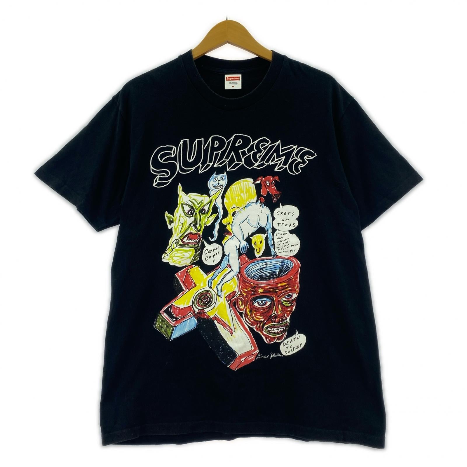 半袖Tシャツ DANIEL JOHNSTON カットソー 黒 (M) M ブラック