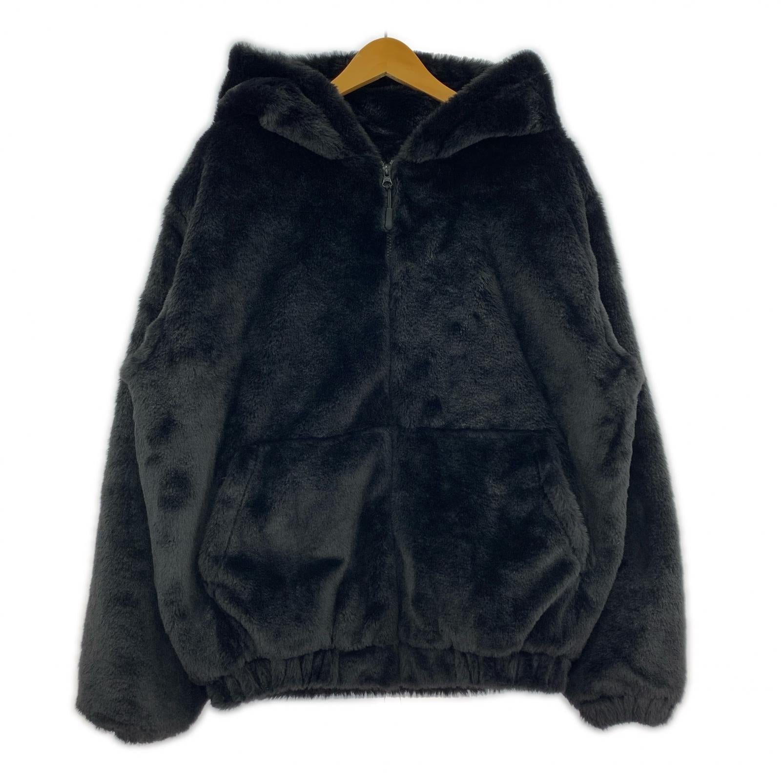 ジャケット SHAKA WEAR フェイクファーパーカー S ブラック