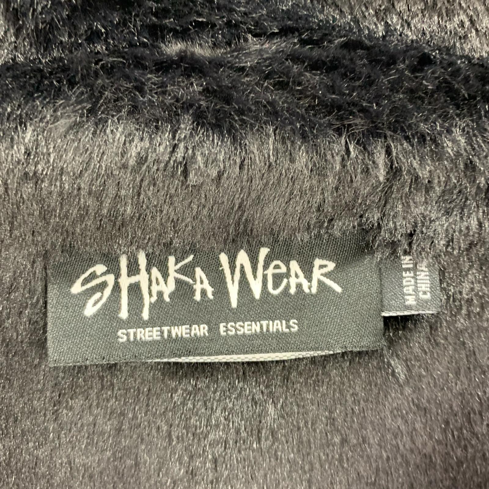 ジャケット SHAKA WEAR フェイクファーパーカー S ブラック