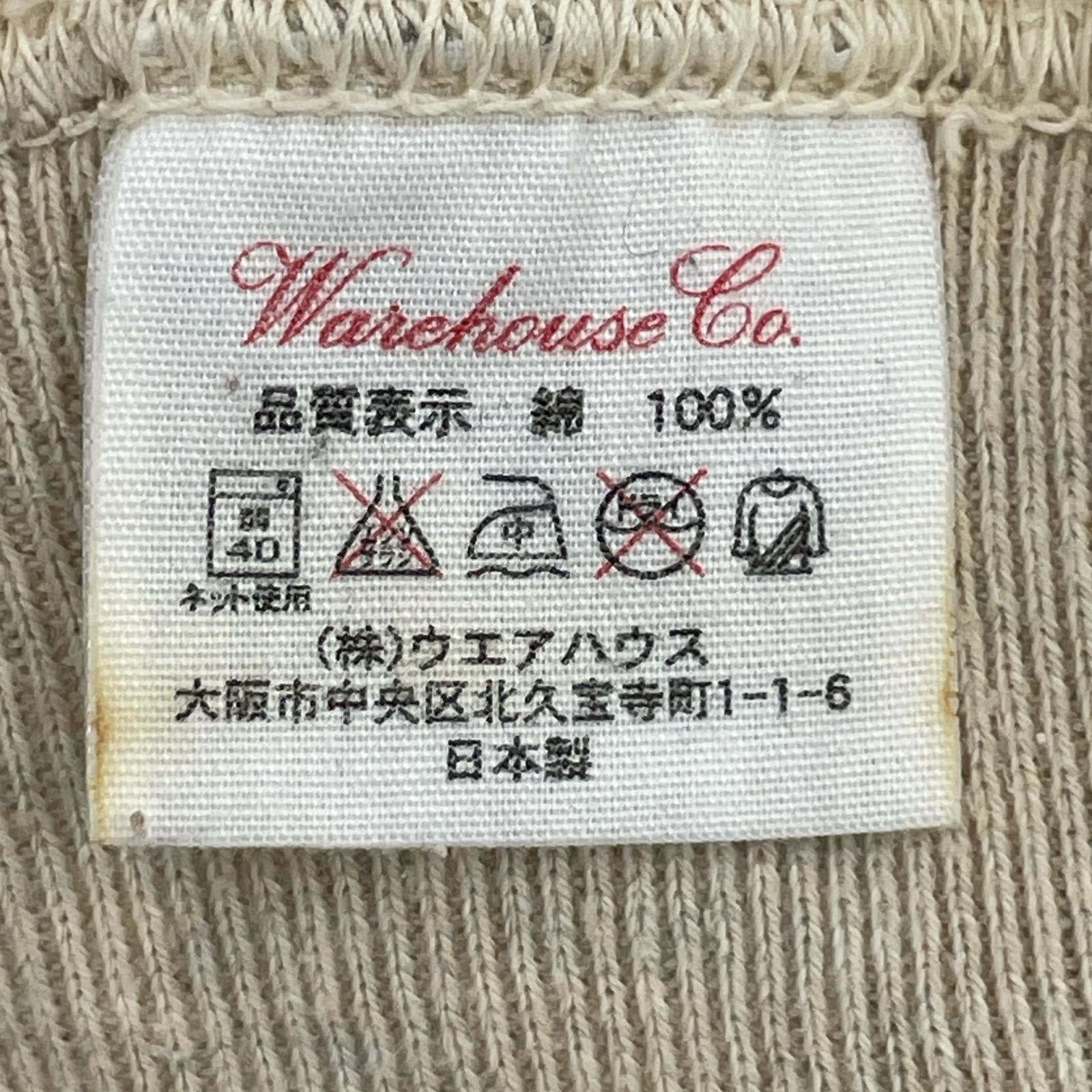 スウェット WAREHOUSE カレッジスウェット CORN ELL (40) 40 ベージュ
