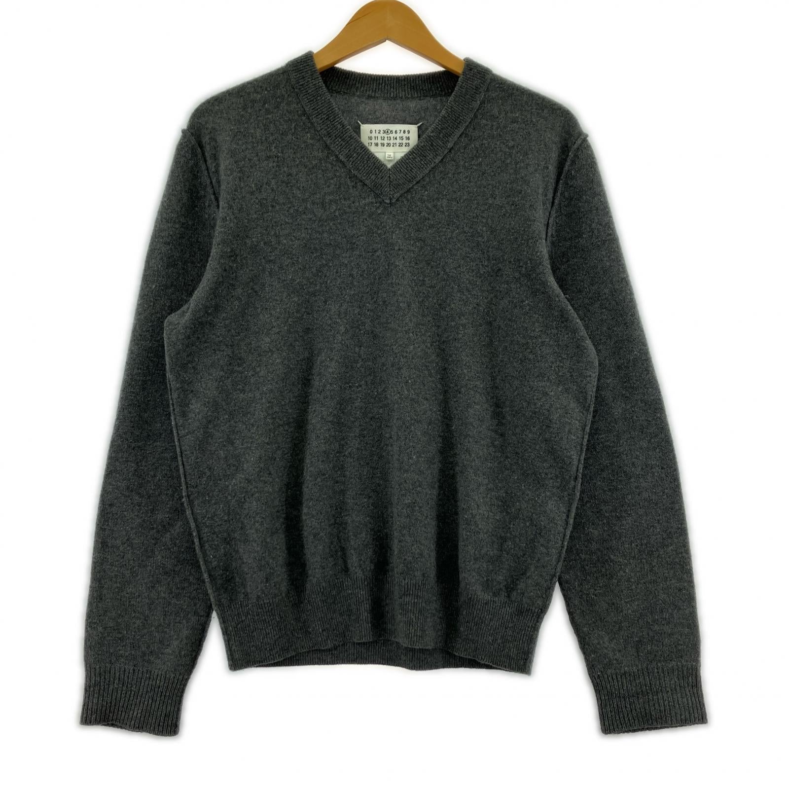 ニット 21FW 4ステッチ カシミヤ Vネック グレー M グレー