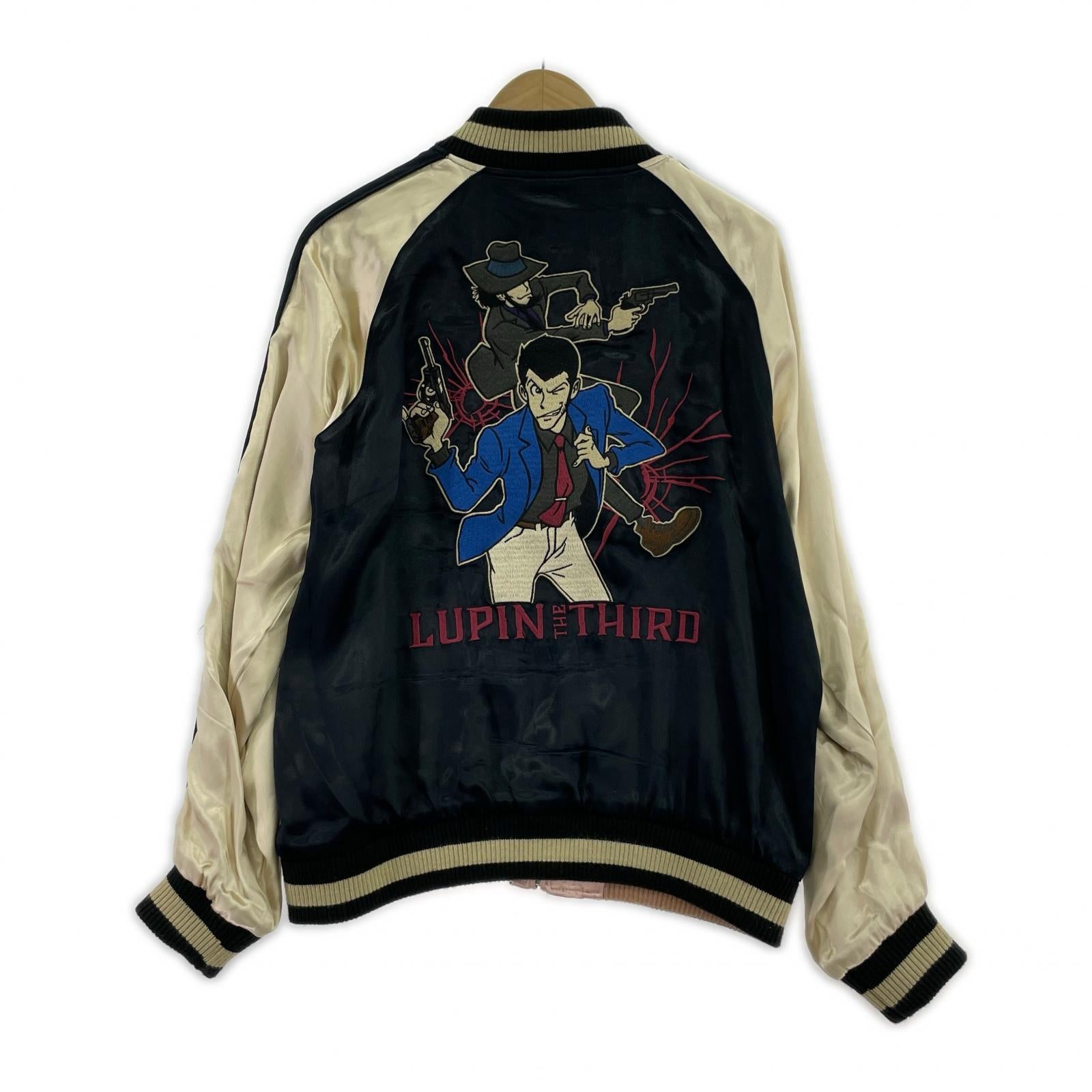 ブルゾン LUPIN THE THIRD×THE BRAVEMAN レーヨンスカジャン M