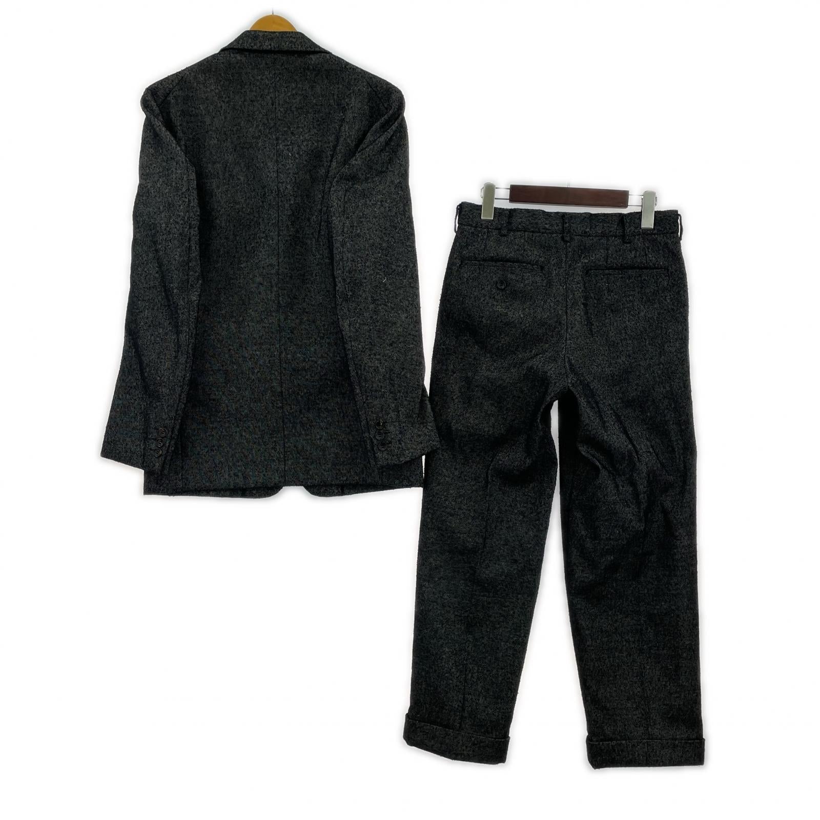 セットアップ HOMME PLUS ウール 灰 S ブラック