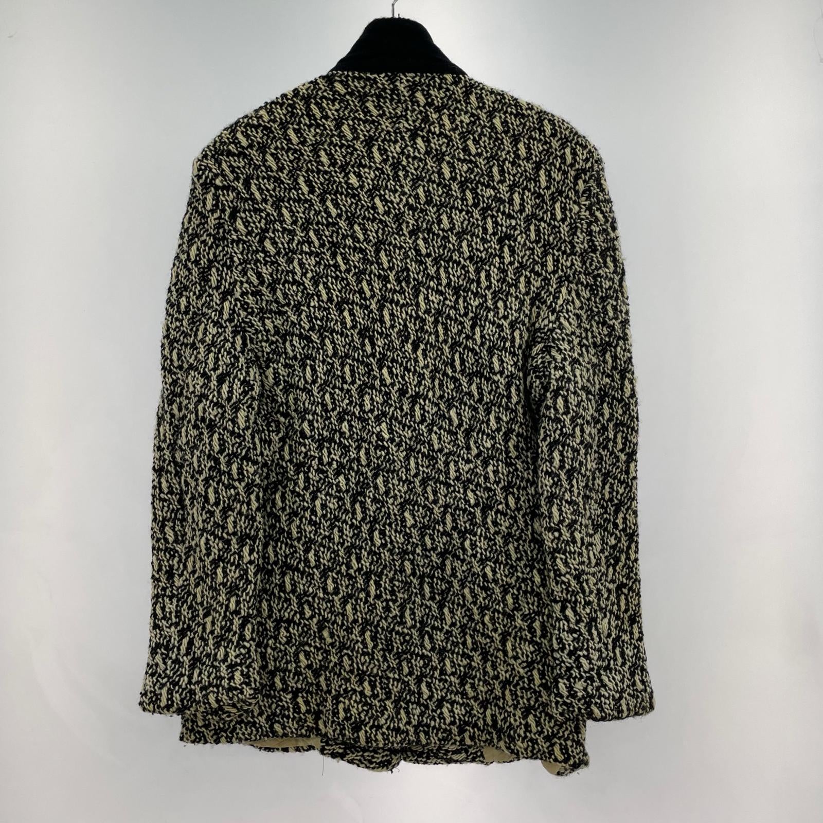 ジャケット HOMME PLUS ツイード 白黒 M M