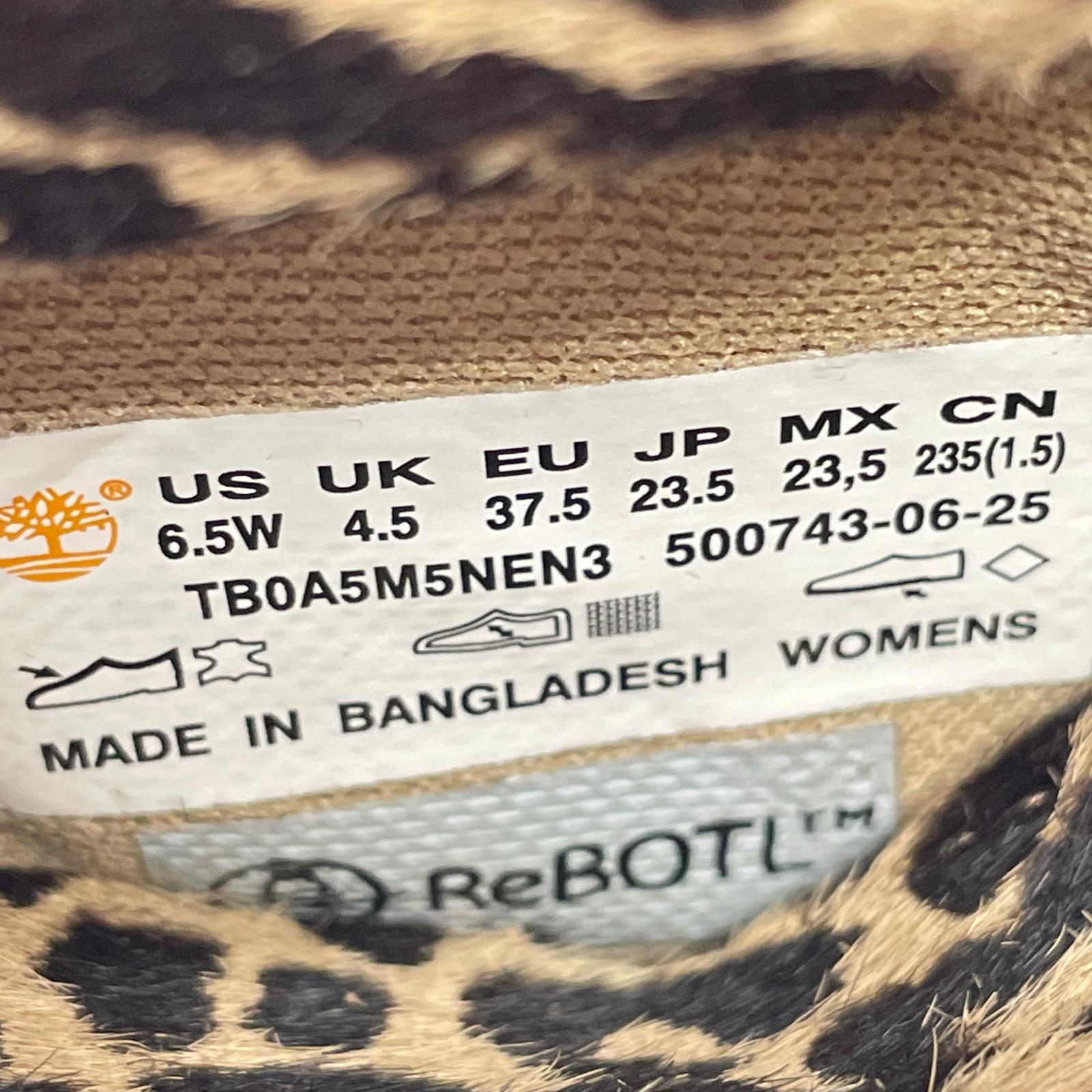 ブーツ Timberland レオパード/ヒョウ柄 チャッカブーツ A5M5N 23.5cm (US5 1/2 UK5 EU37) ベージュ