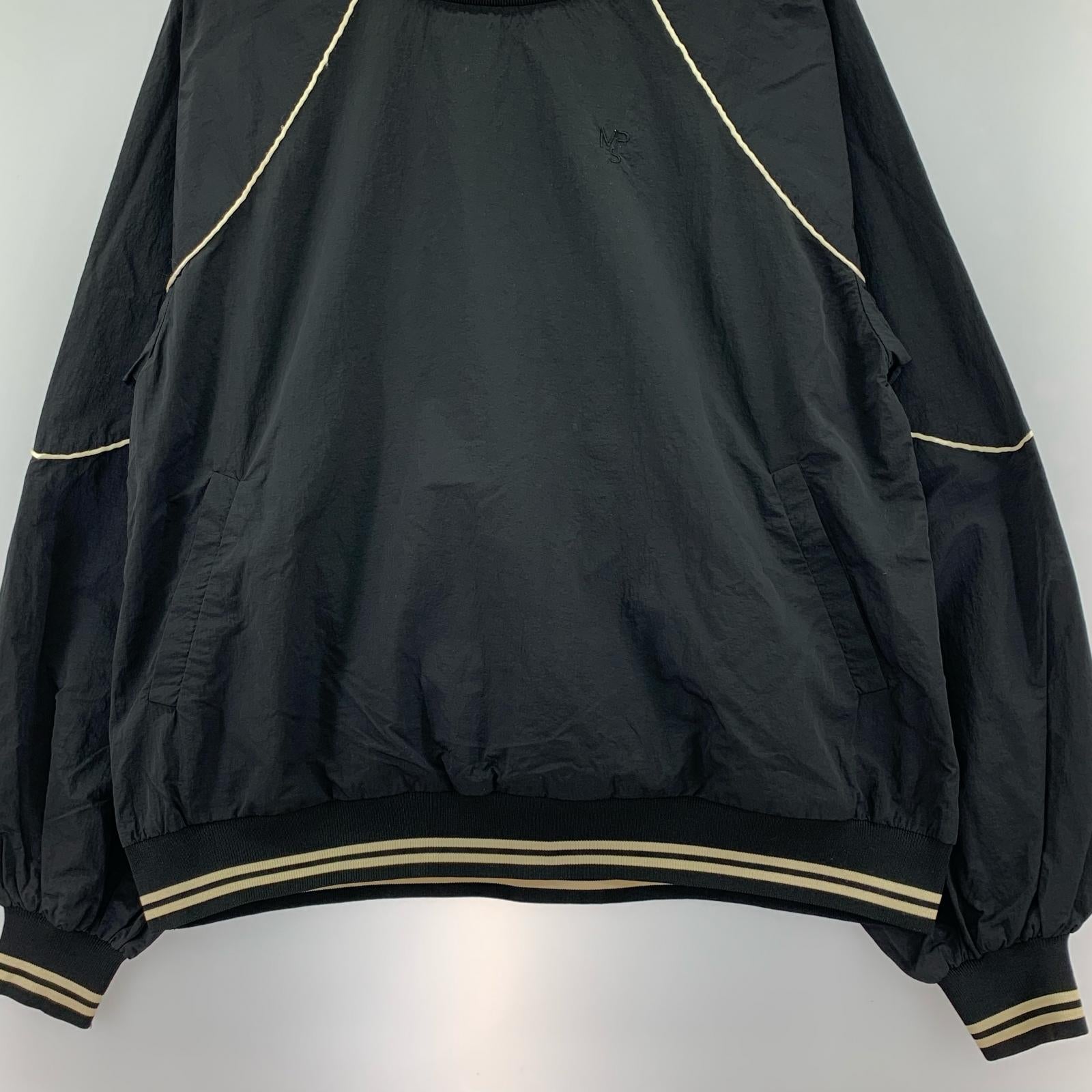 長袖Tシャツ パイピングナイロントップス F BLK ブラック