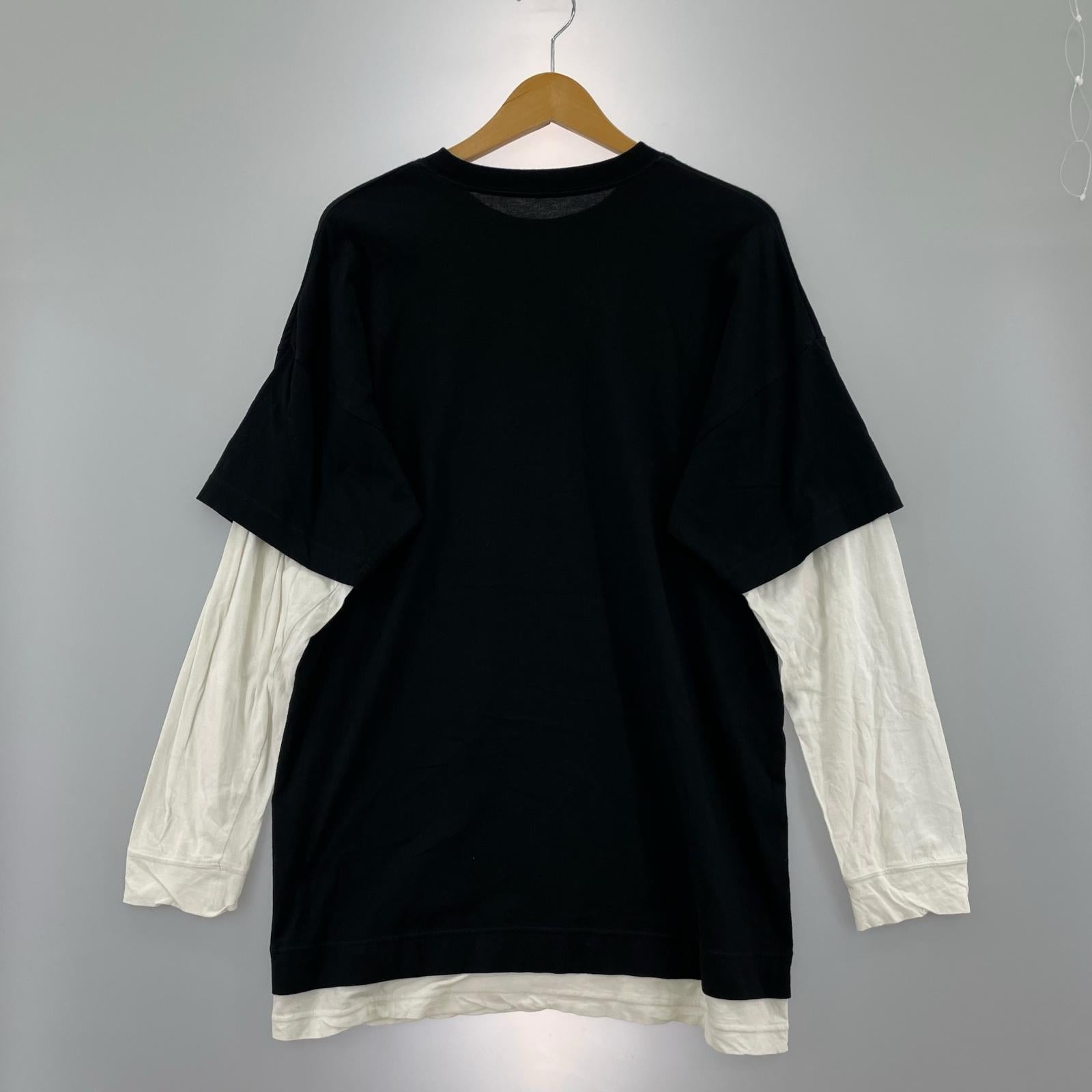 長袖Tシャツ nagonstans レイヤードTee M BLK M ブラック
