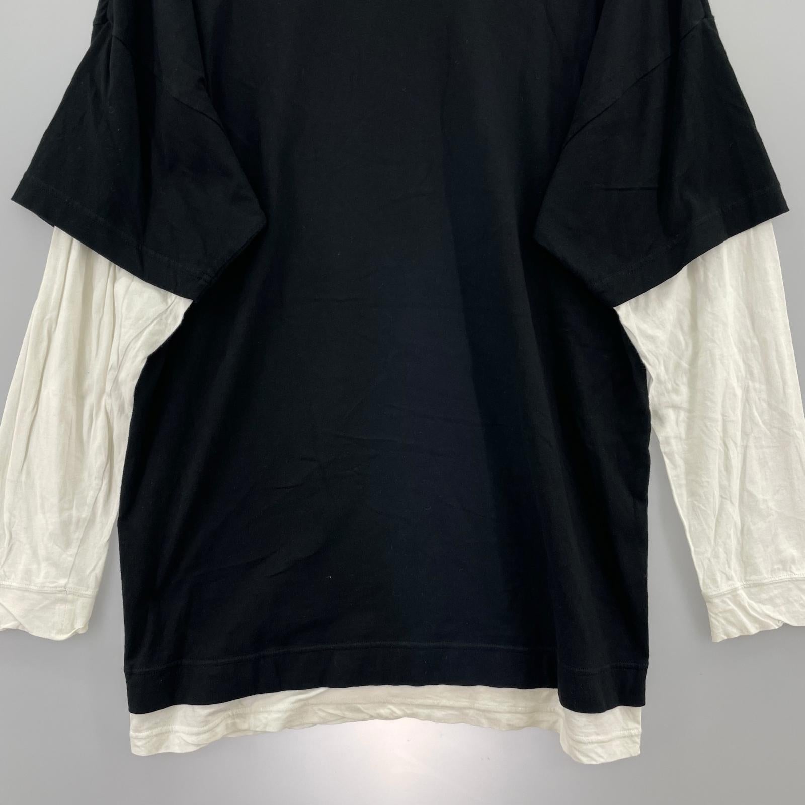 長袖Tシャツ nagonstans レイヤードTee M BLK M ブラック