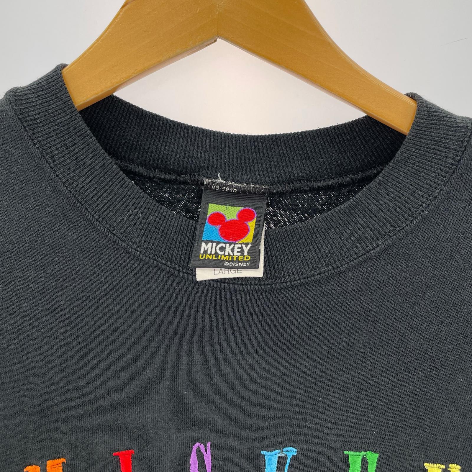 スウェット 90s MICKEY UNLIMITED (L) USA製 L ブラック