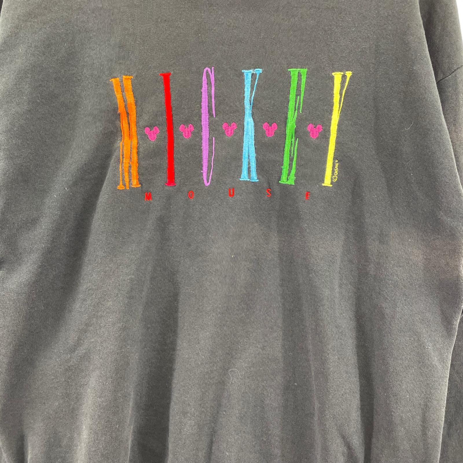スウェット 90s MICKEY UNLIMITED (L) USA製 L ブラック