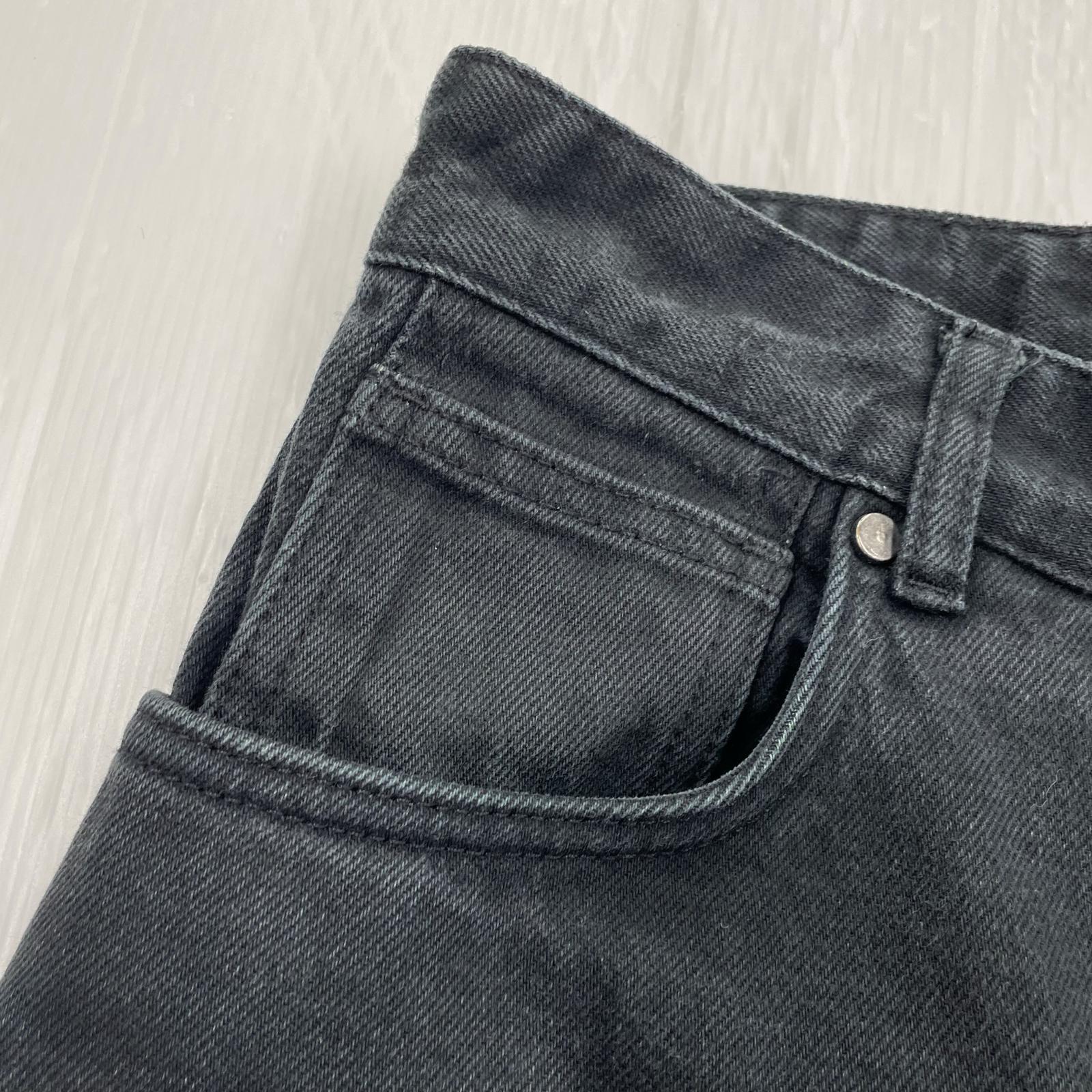 デニムパンツ ×STUDIO NICHOLSON ブラック ブラック