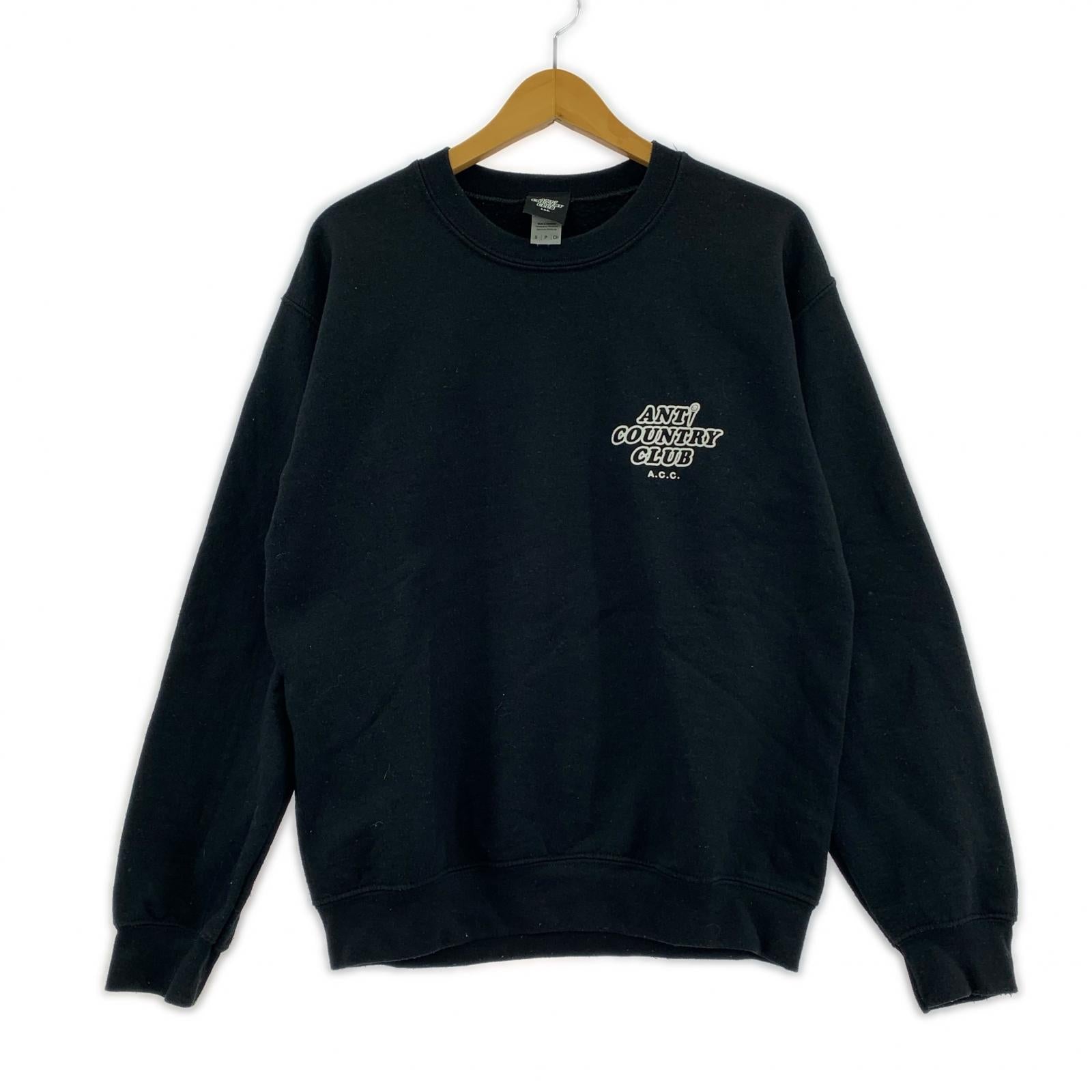 スウェット ANTI COUNTRY CLUB ゴルフプリントスウェット S 黒 S ブラック